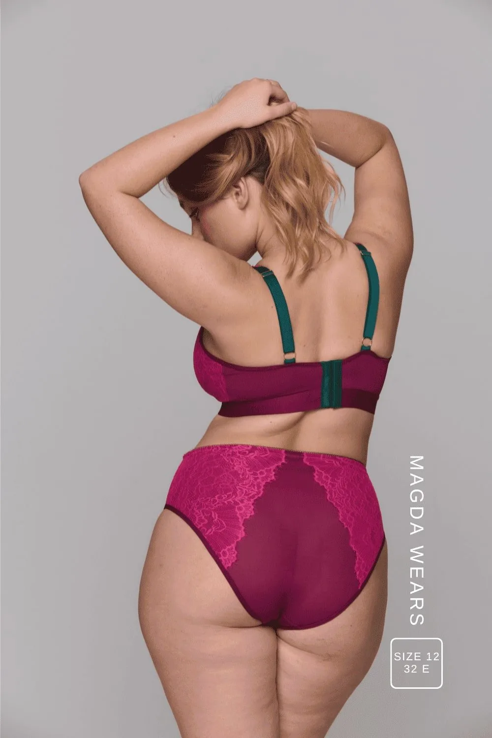 Synergy Lace High Waisted Brief - Wine