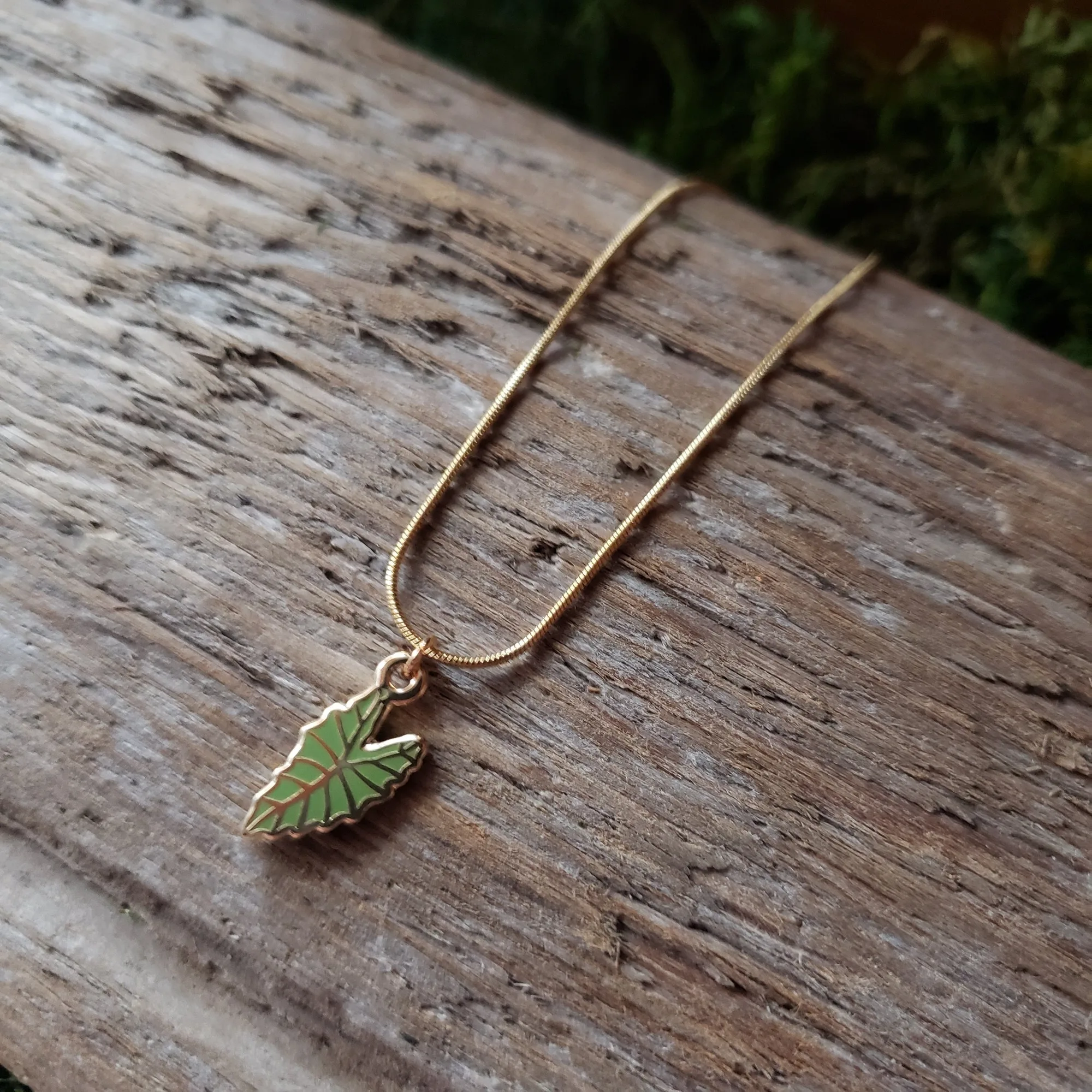 How to Style the Alocasia Leaf Charm Necklace
