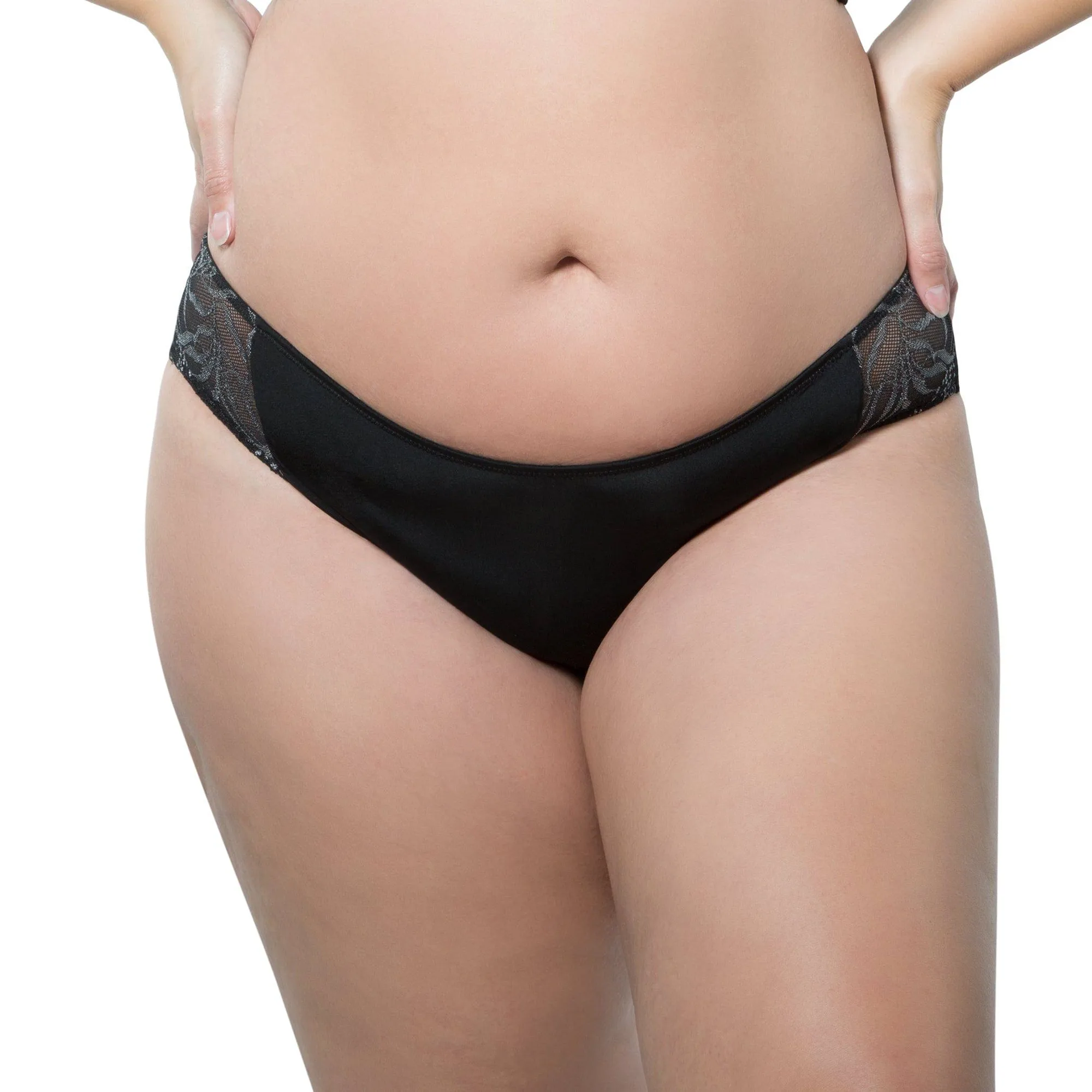 Bikini Marrianne de microfibra con lunares - Negro
