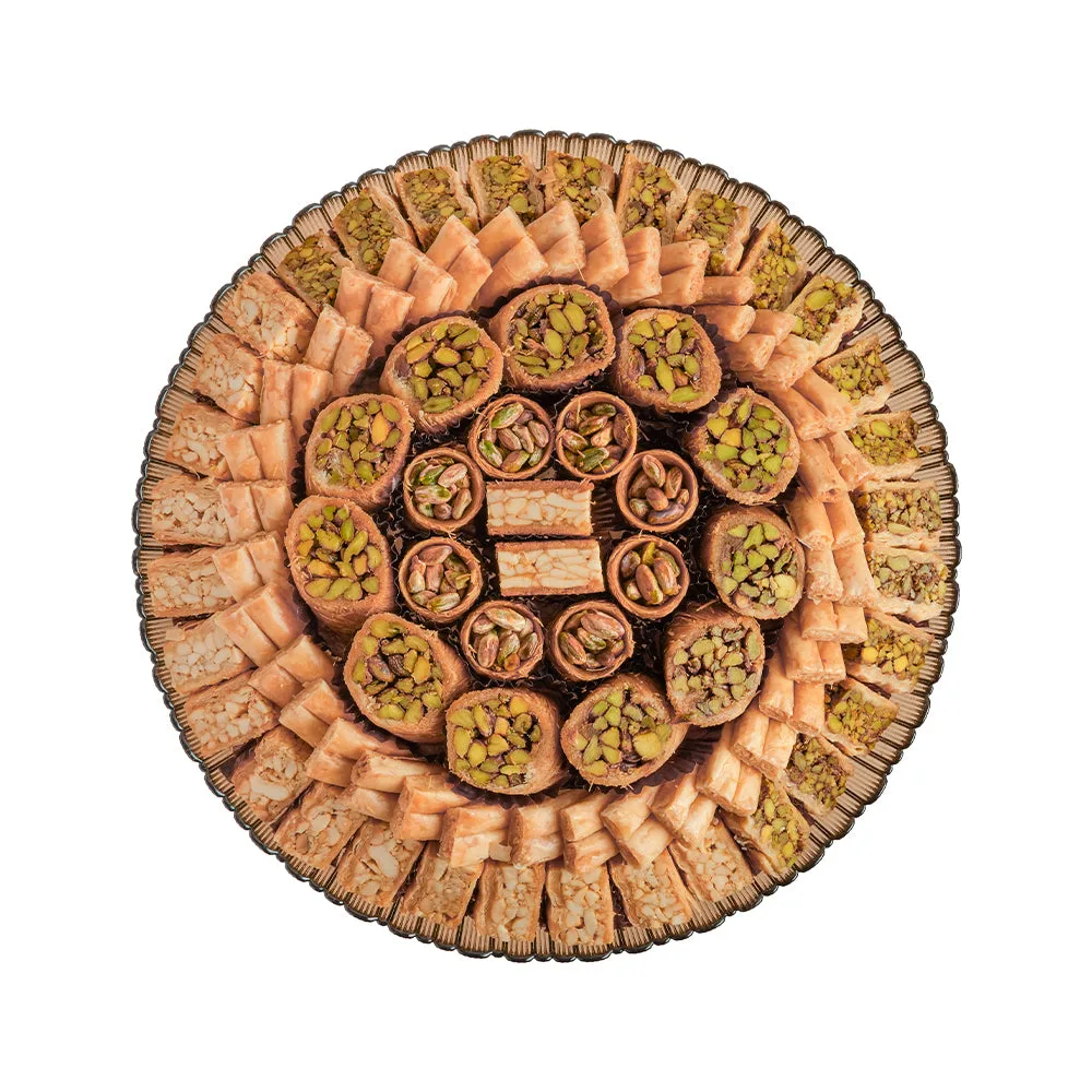 Assorted Baklava Decor Glass Tray Set 1030gm