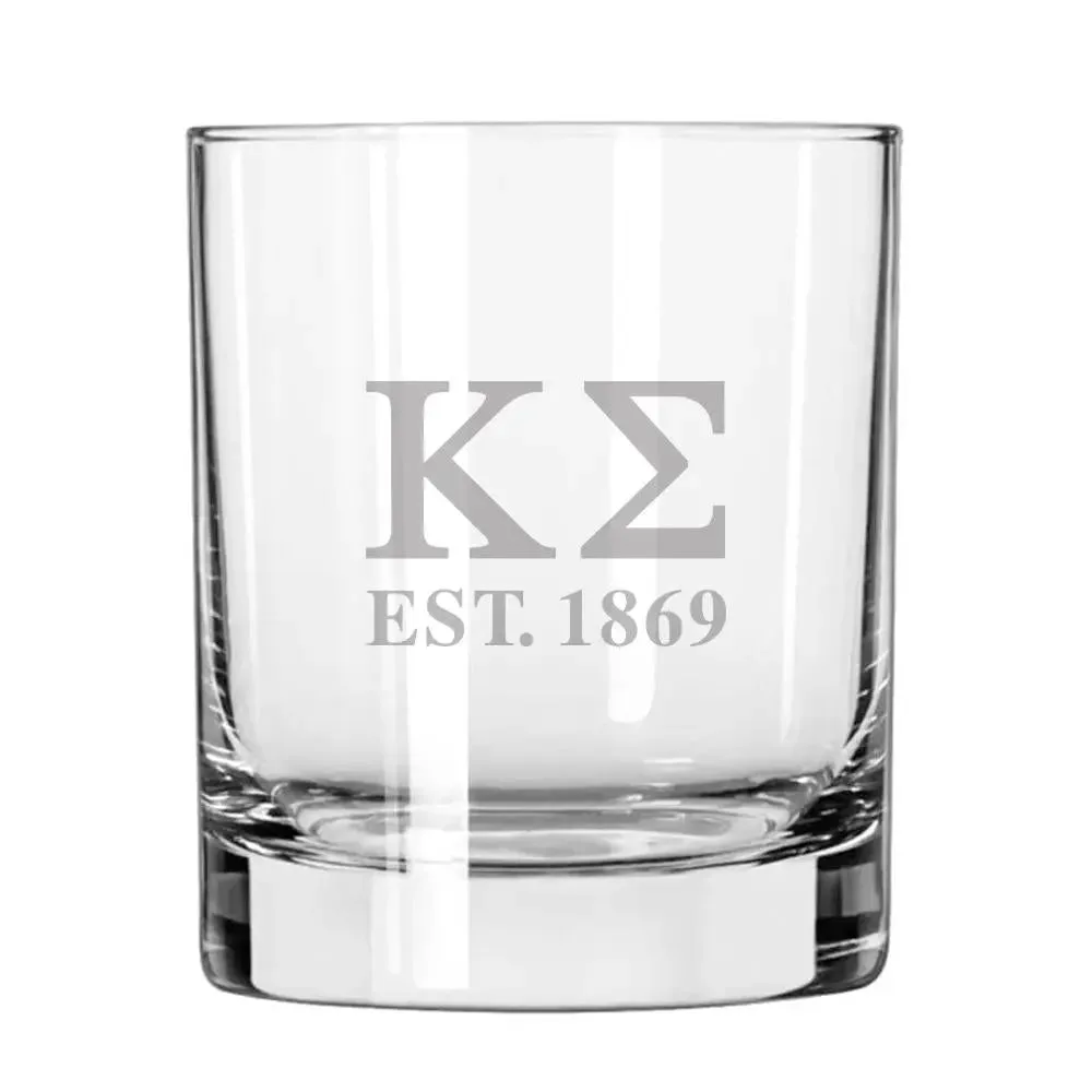 Vaso grabado Kappa Sig
