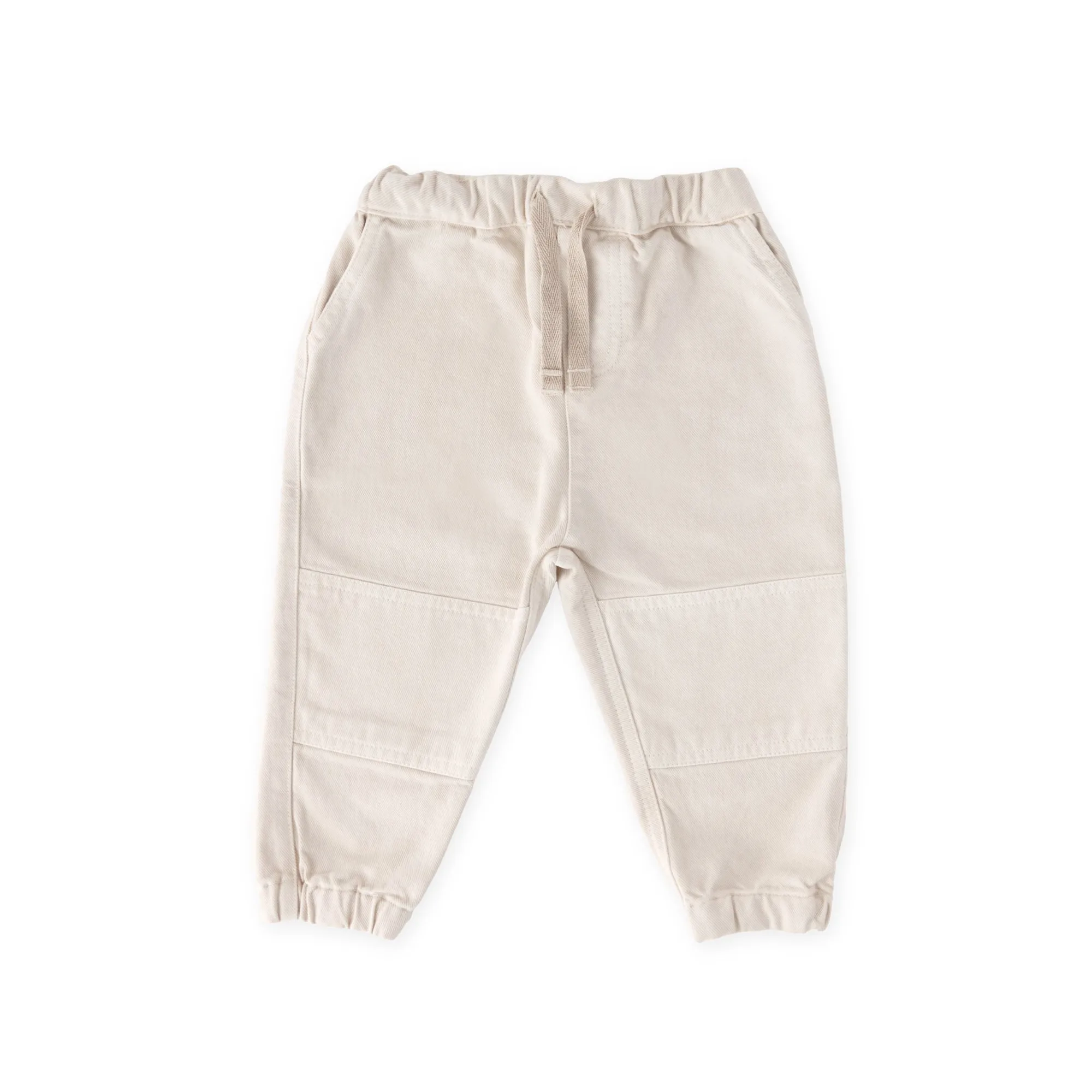 Jogger Infantil de Sarja Vintage - Natural
