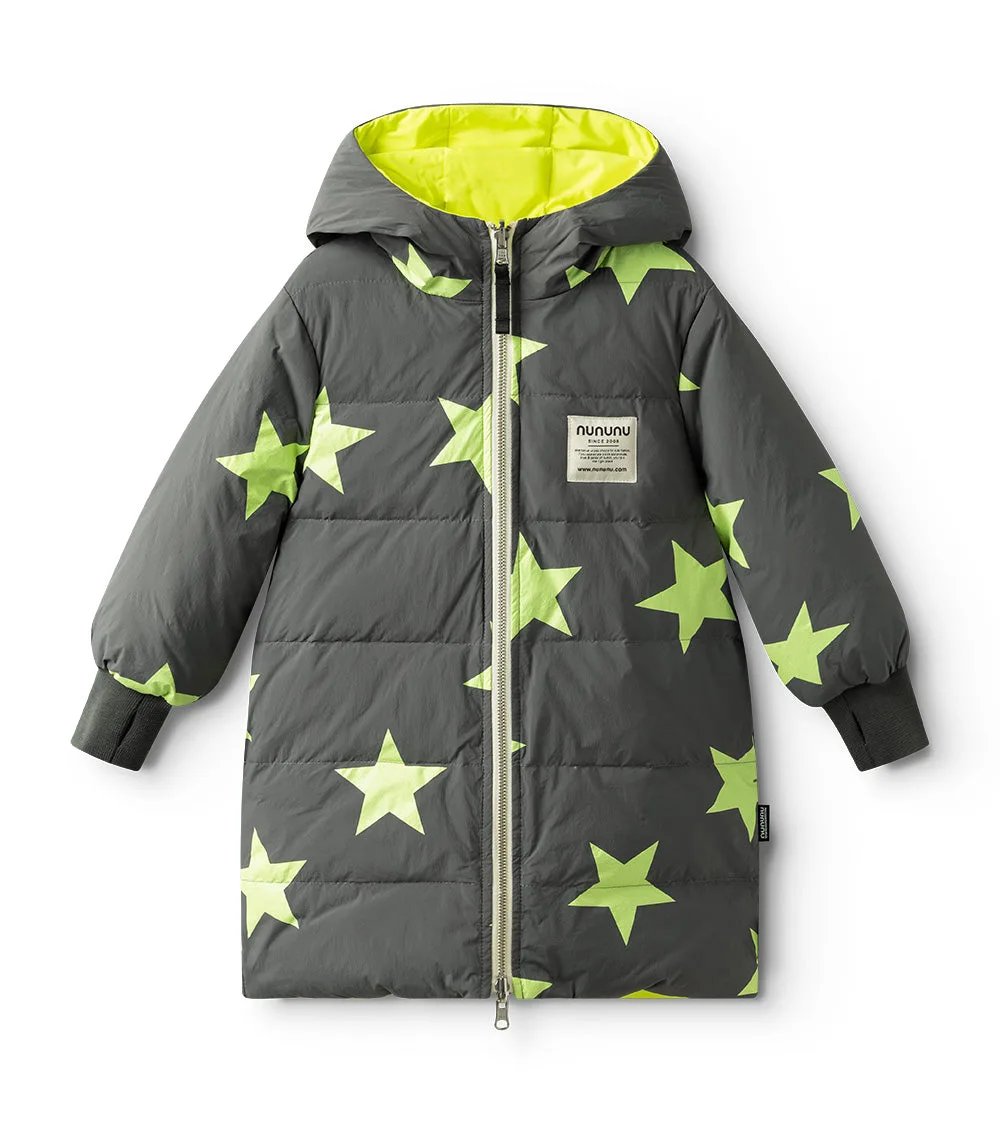 reversible star down coat
