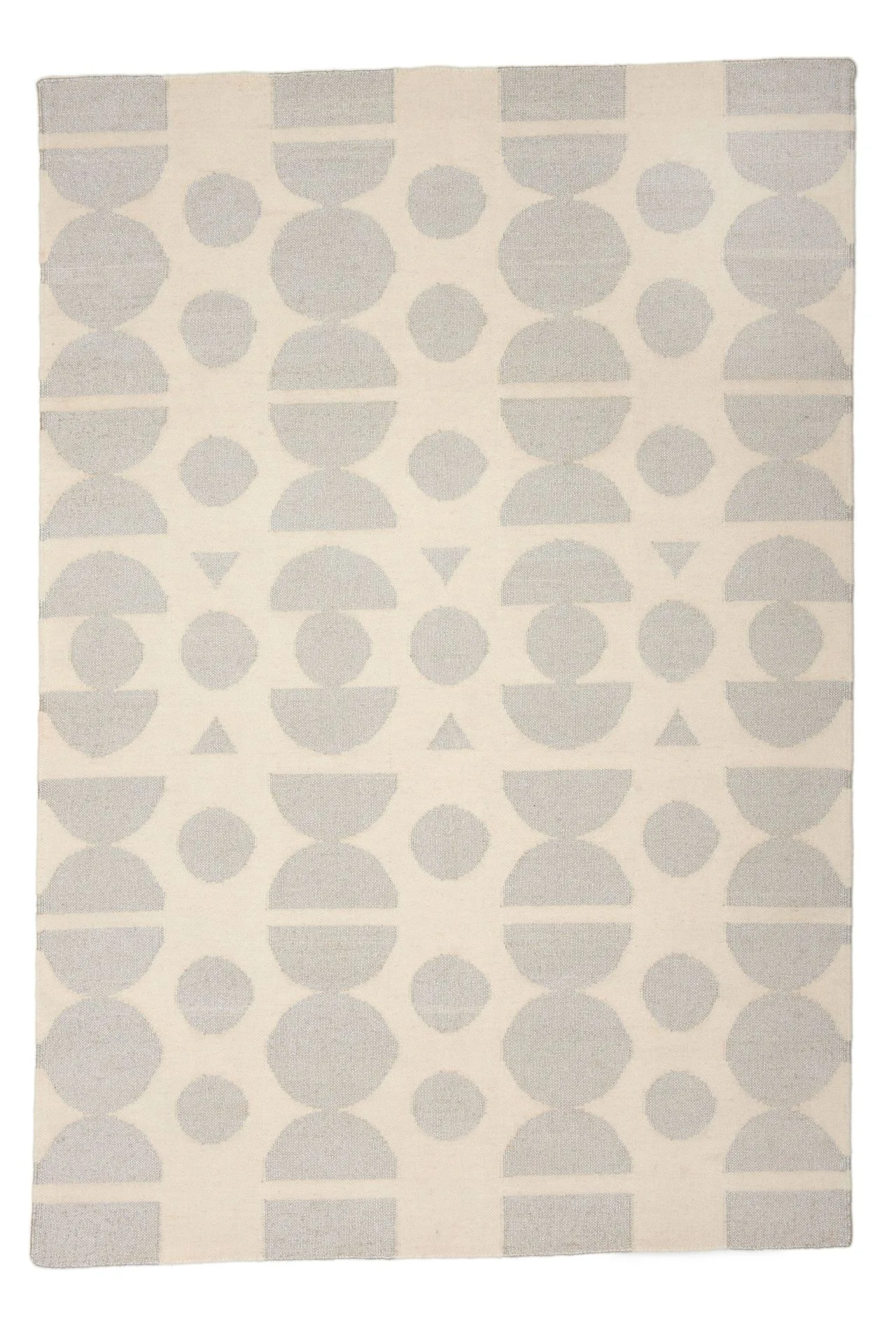 Orb Flat-Weave Rug, Silver