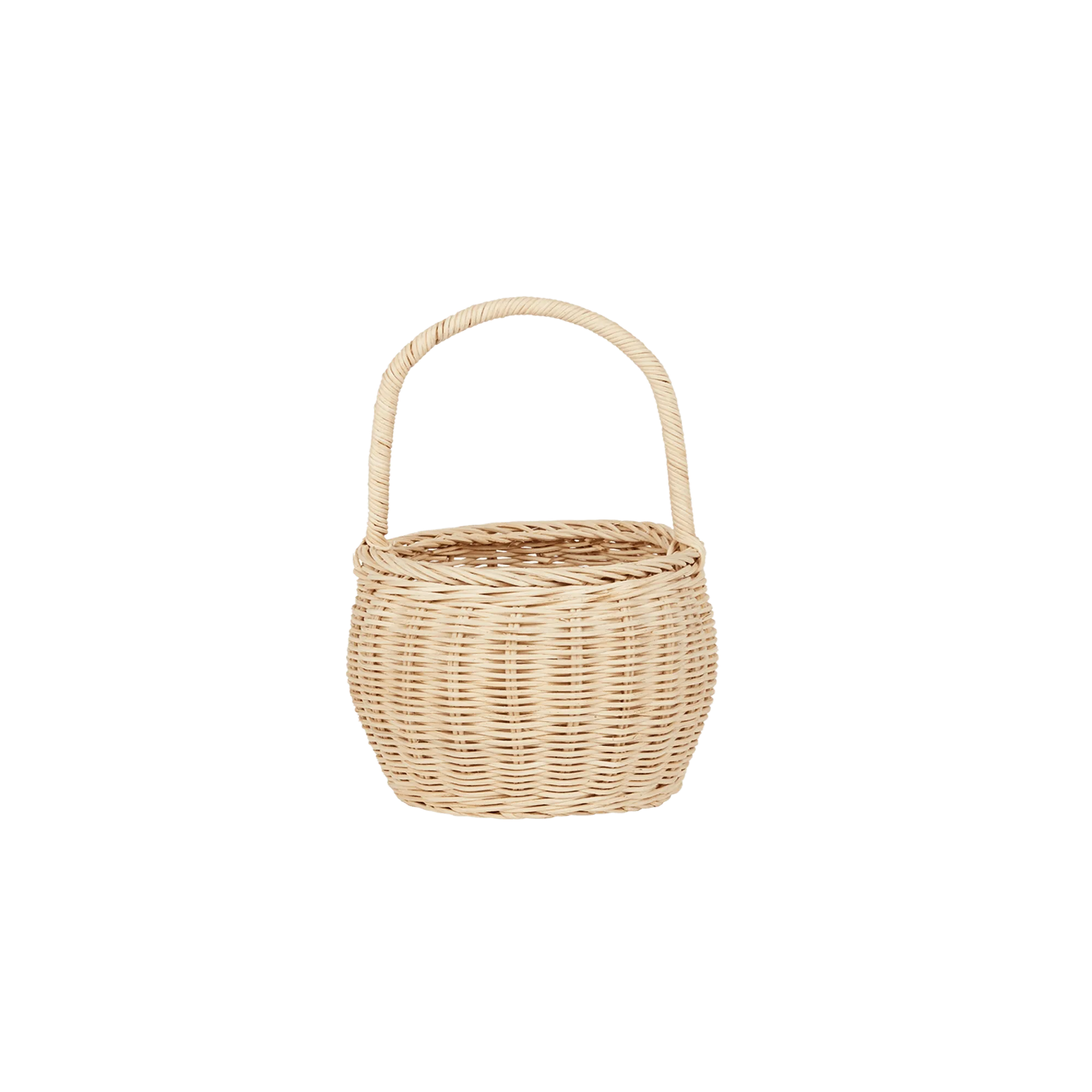 Cesta grande de ratán para almacenaje en la habitación infantil