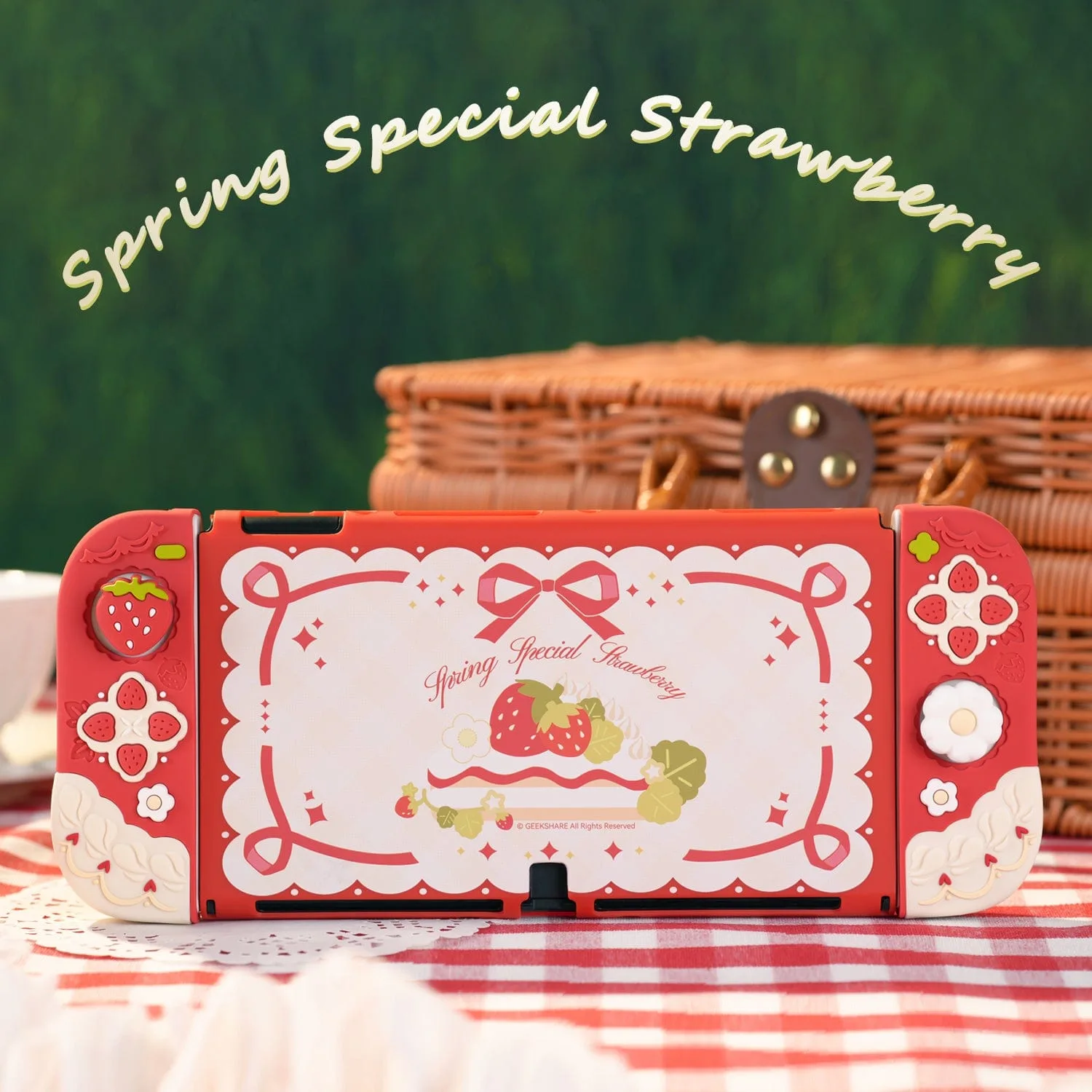 GeekShare Cream Strawberry Silicone Protective Case