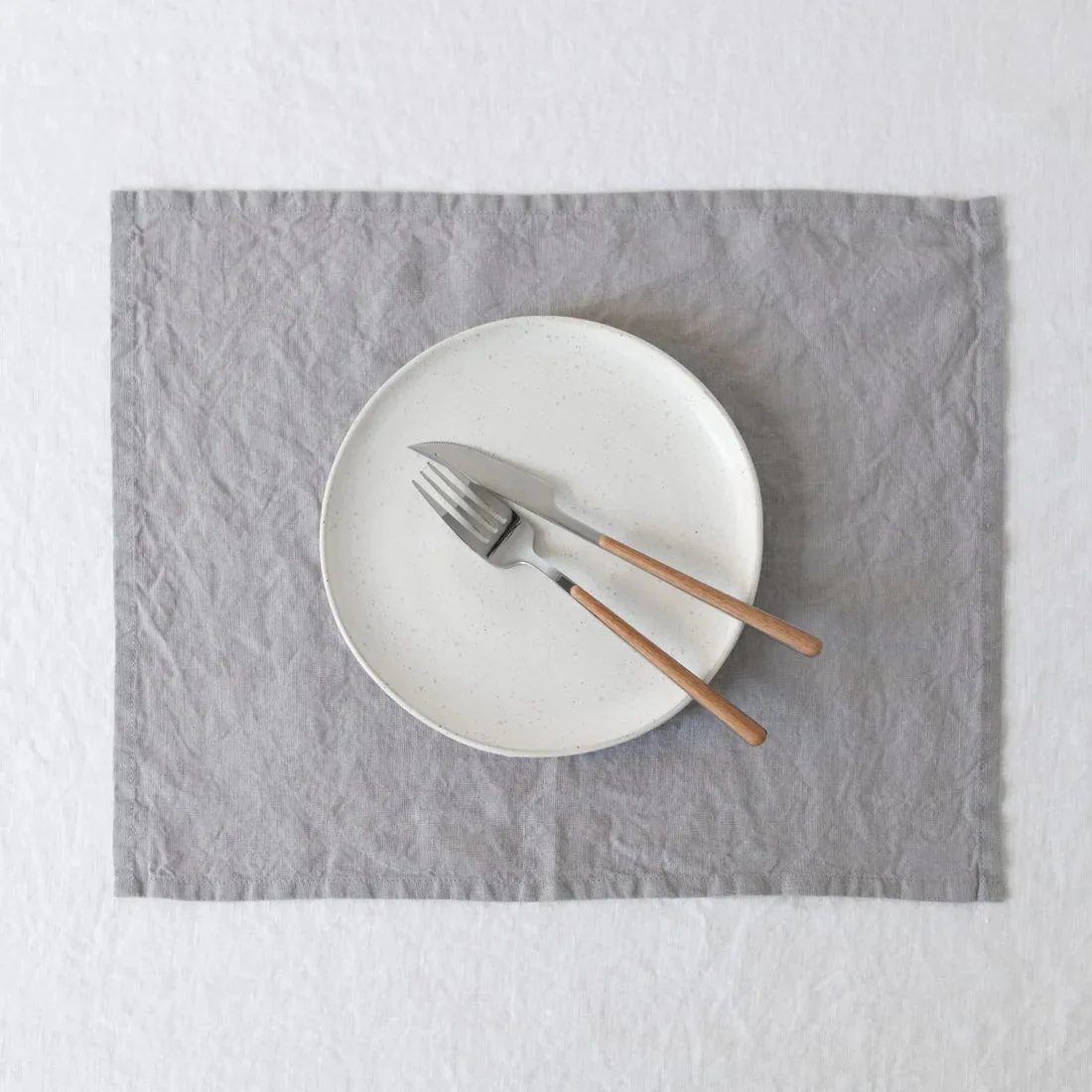 Light Grey Lightweight Linen Placemat