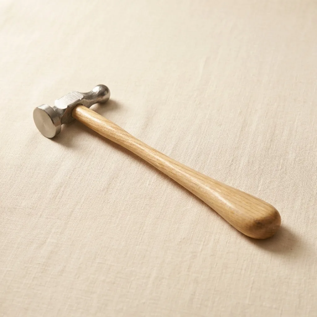Texturier- und Formhammer — 32 mm flache Bahn, Holzgriff, für Metall- und Schmuckarbeiten
