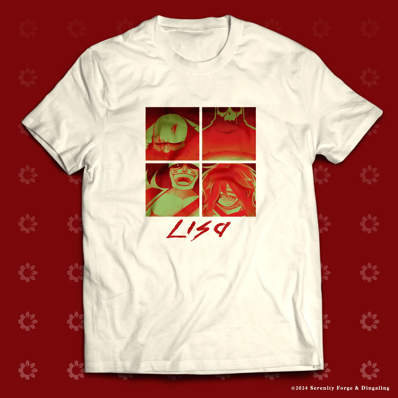 LISA ユニセックスTシャツ:デザイン詳細とフィット感