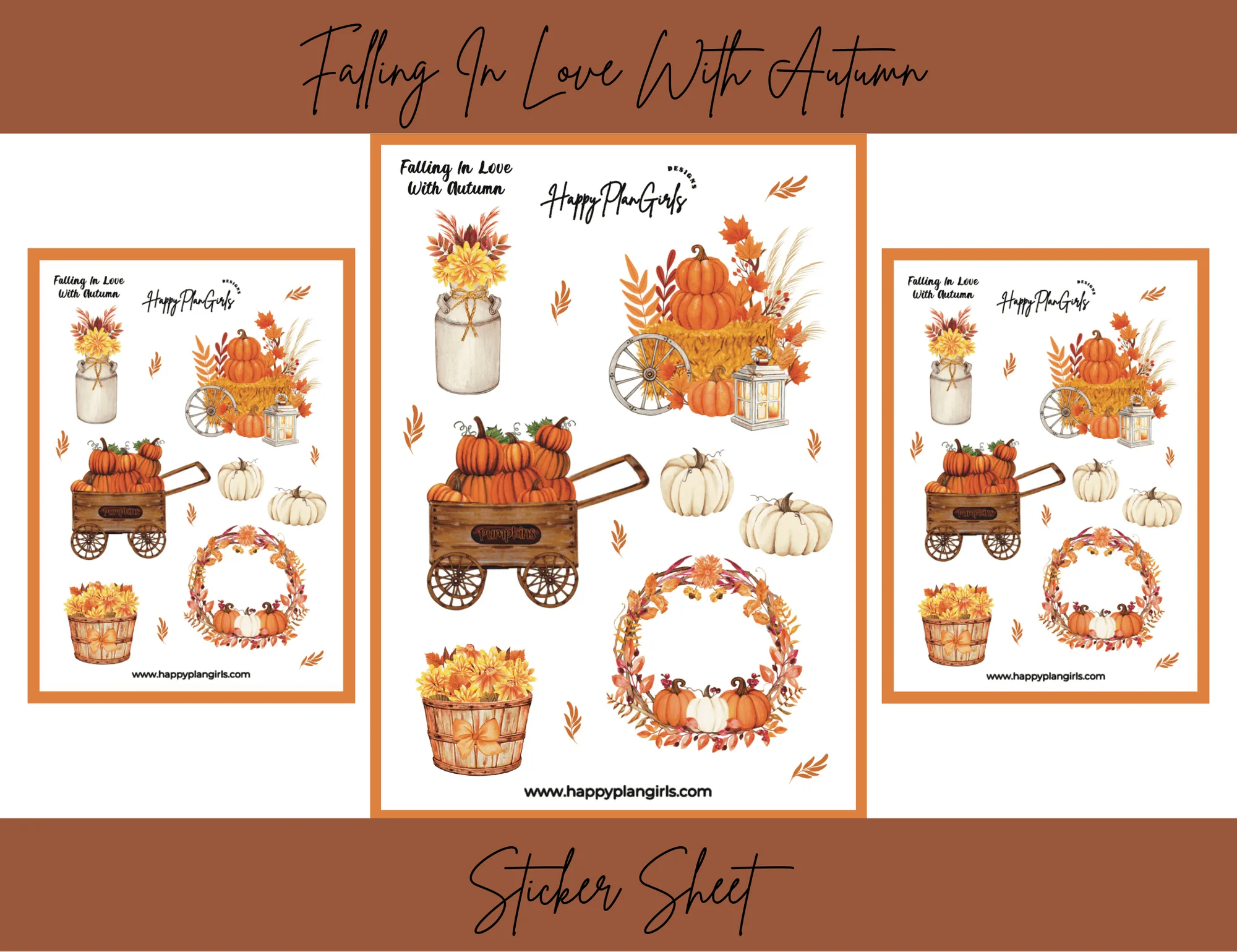 Herfst stickervel om verliefd op te worden