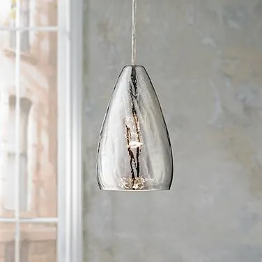 Possini Euro Portico 5 Inch Wide Modern Crackle Glass Mini Pendant W6676