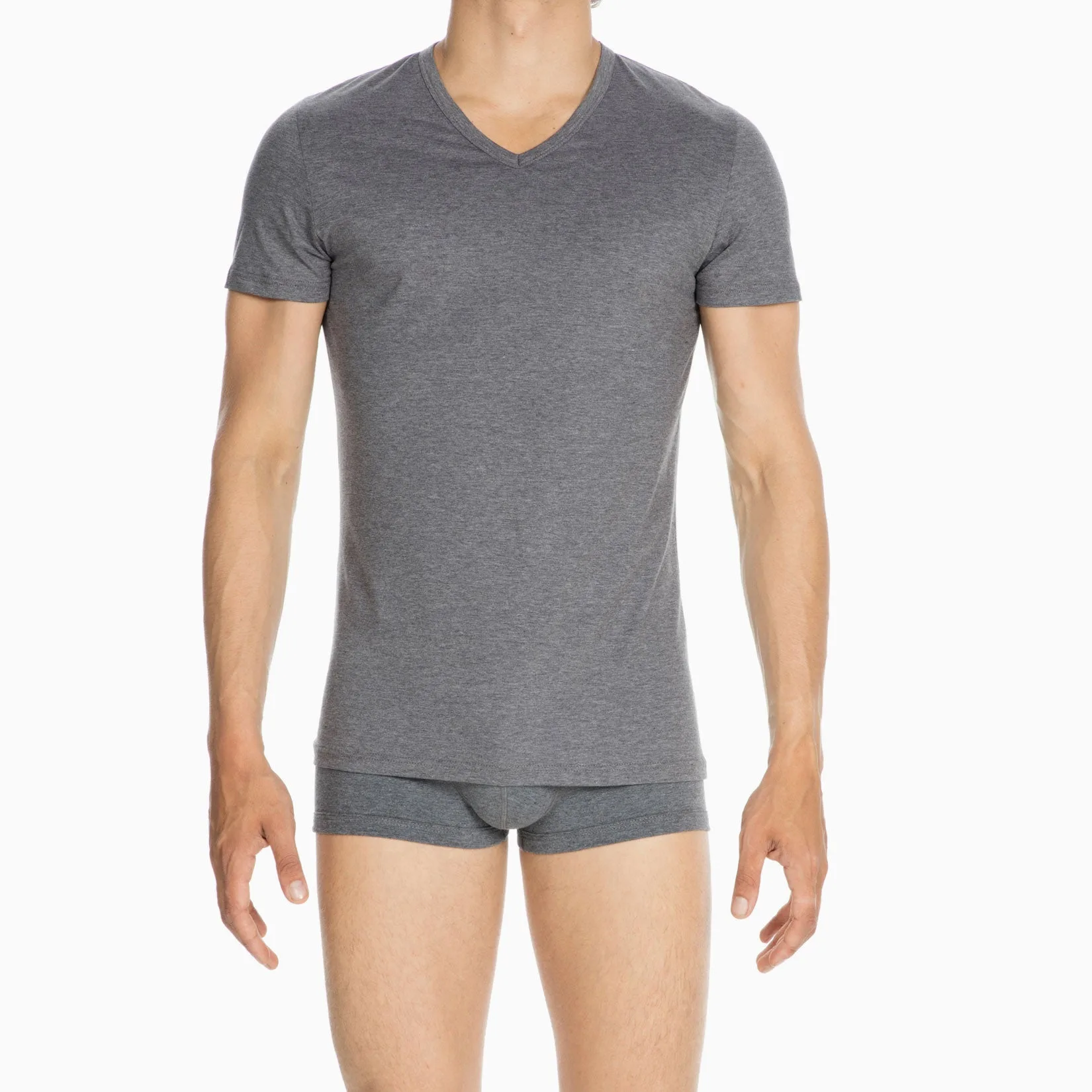 Classic Tee-Shirt V Neck | Grey 400206-00zu