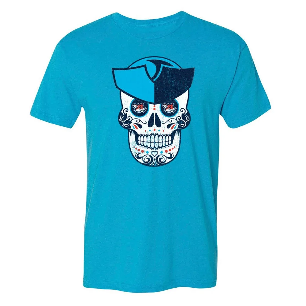 تي شيرت Somerset Patriots للرجال Copa Turquoise Sugar Skull