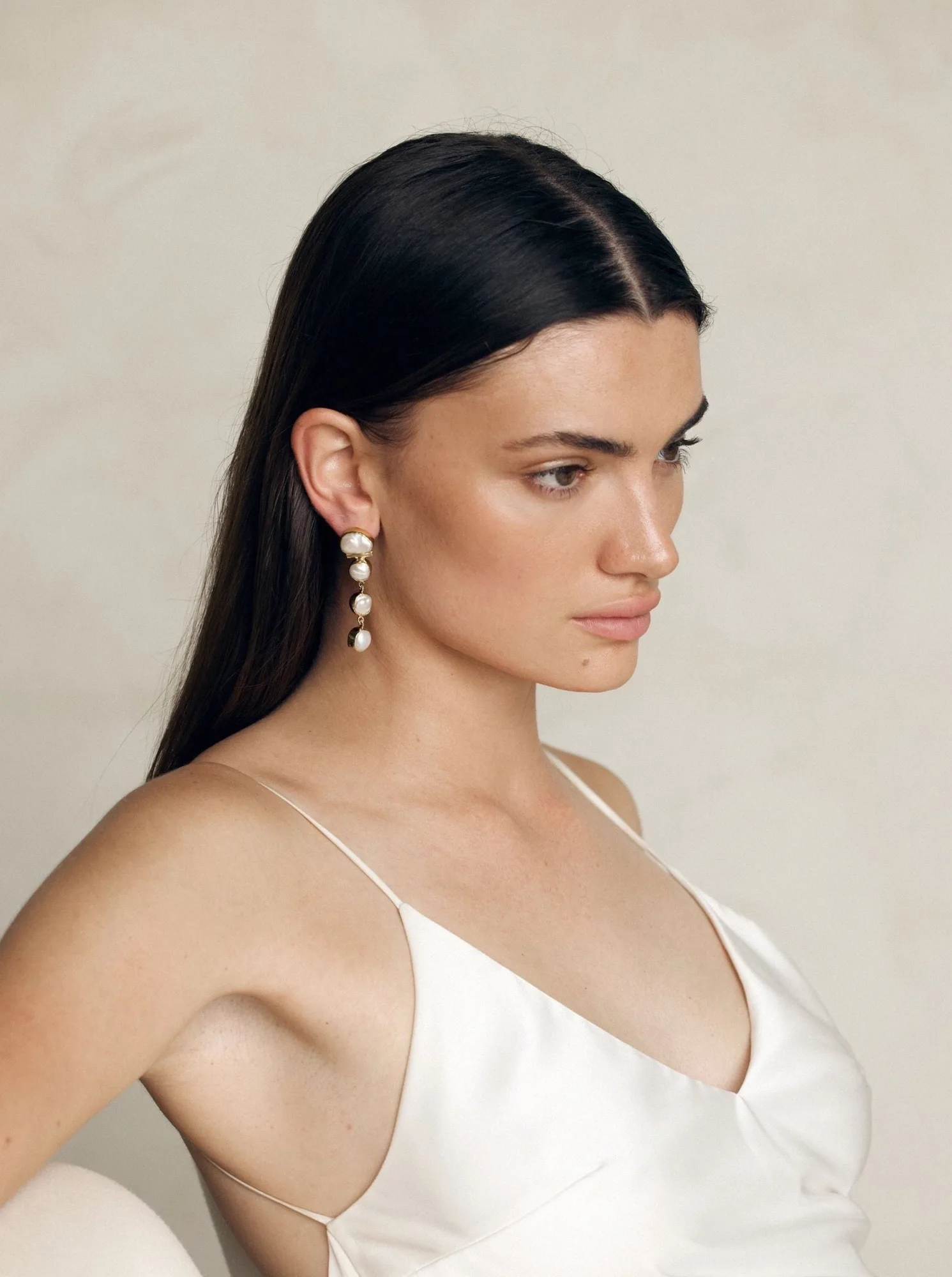 Lena Earrings: Delicate Drop Style for Brides