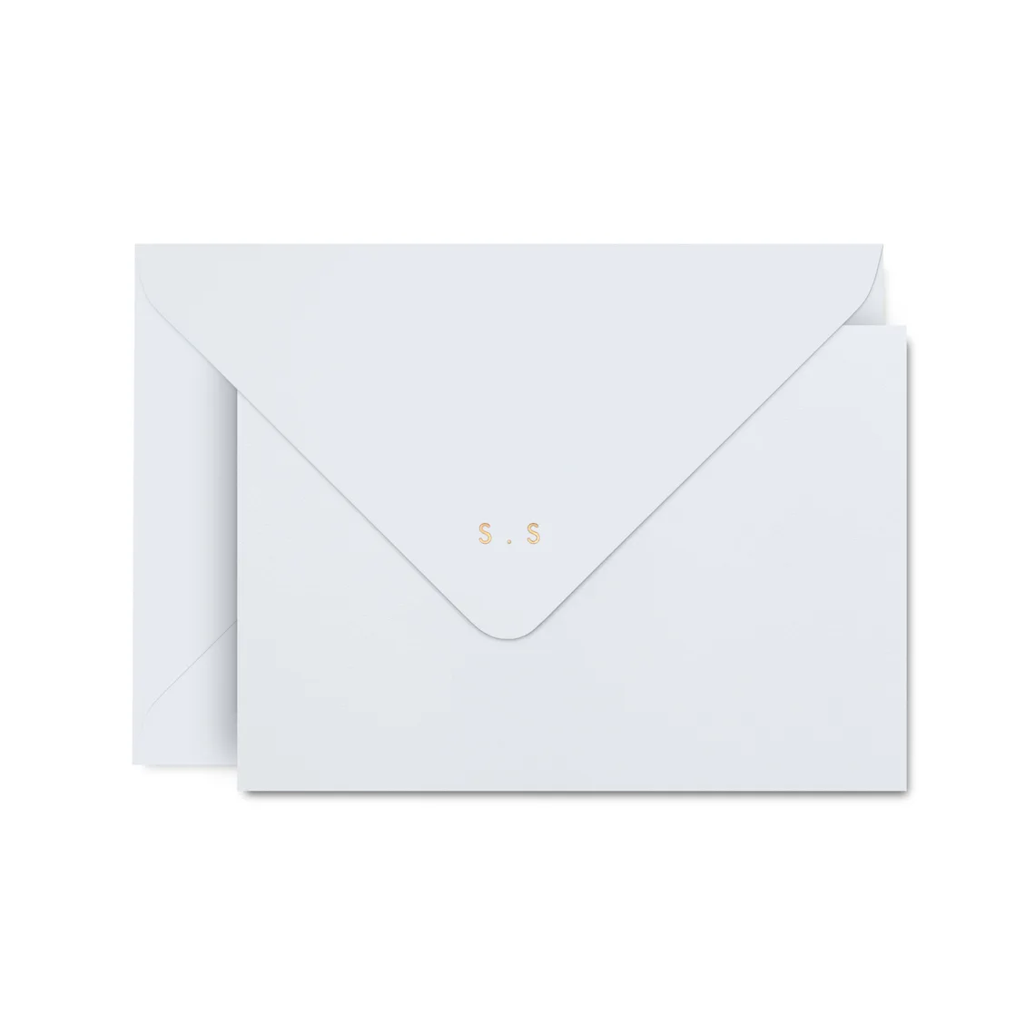 Pale grey classic edged notecards