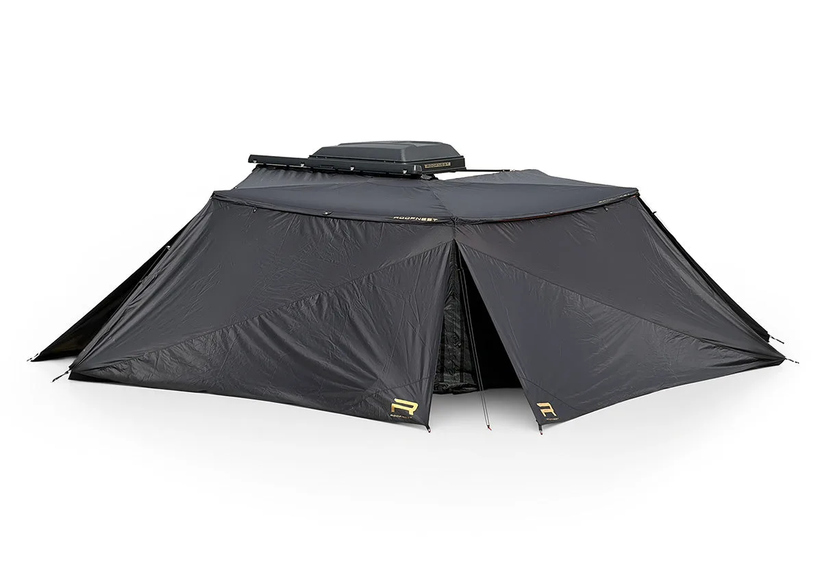 Comparaison des packs tente et auvent Roofnest : quel combo économise de l'espace ?