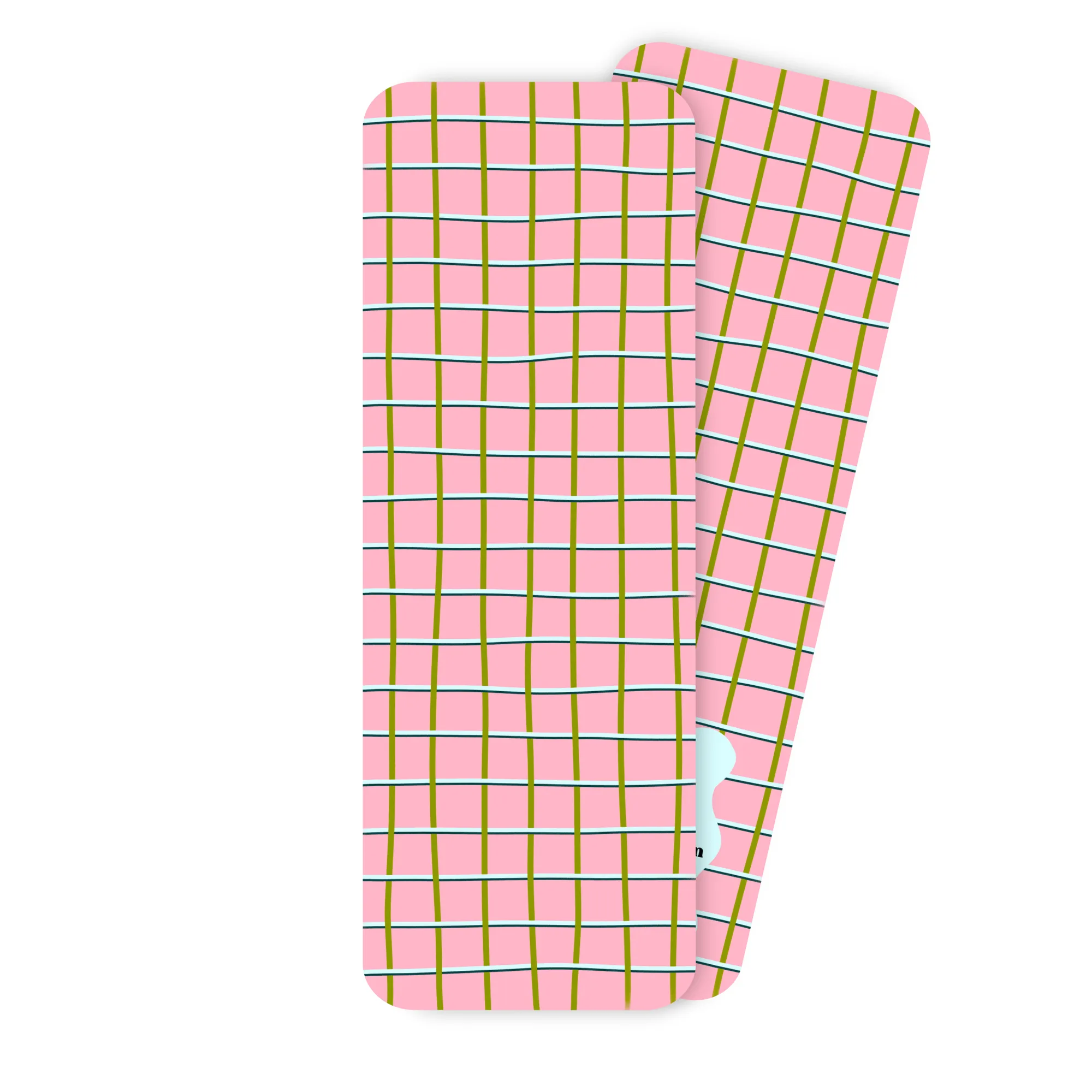 Segnalibro a quadri rosa