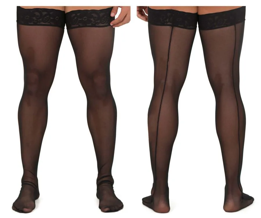 CandyMan 99533 Men's Mesh Thigh Highs Color