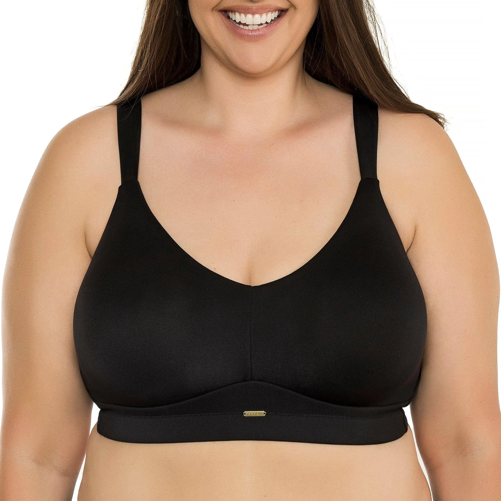 Sutiã sem aros acolchoado Holly para seios grandes - Preto