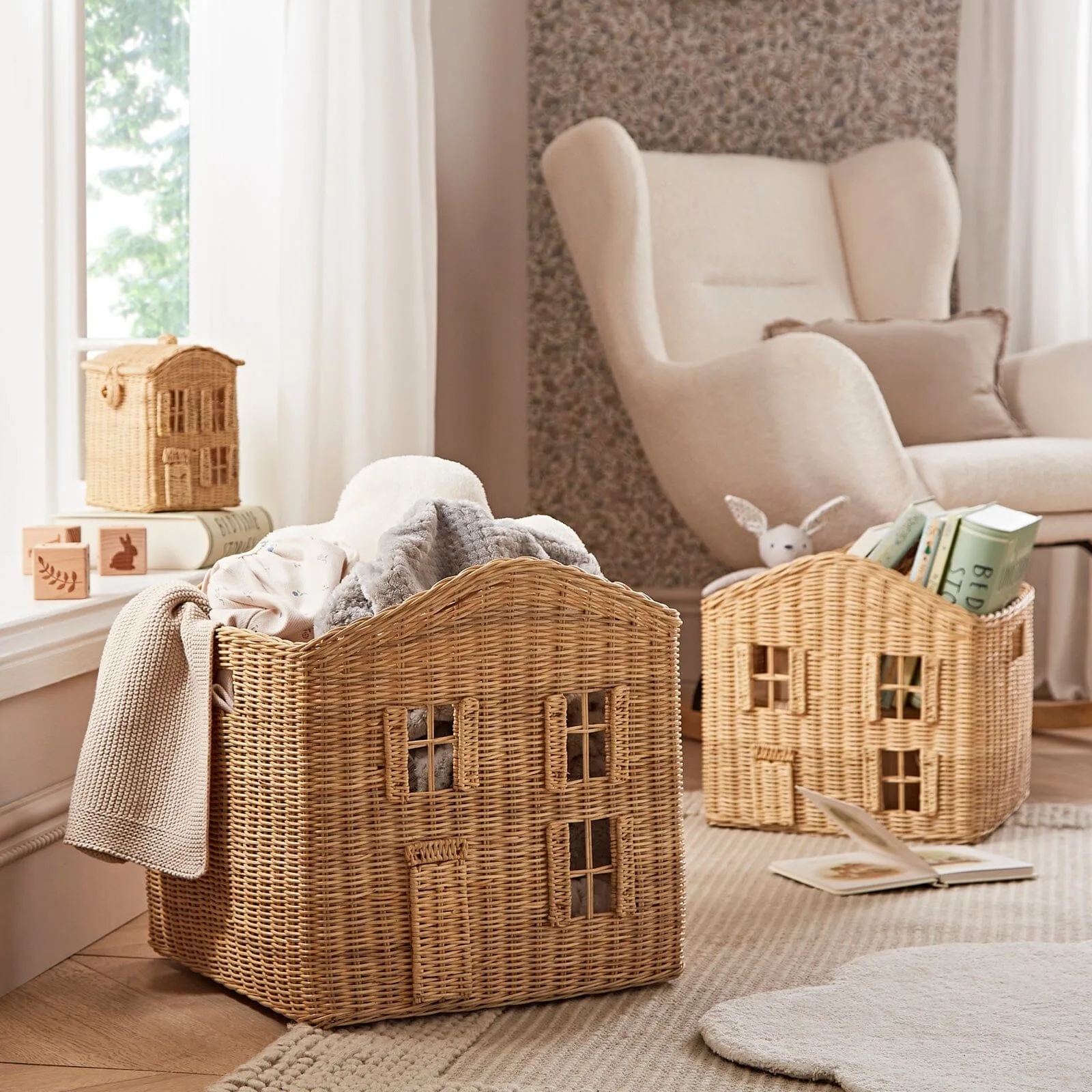 Organize Baby Clothes with Storage Baskets