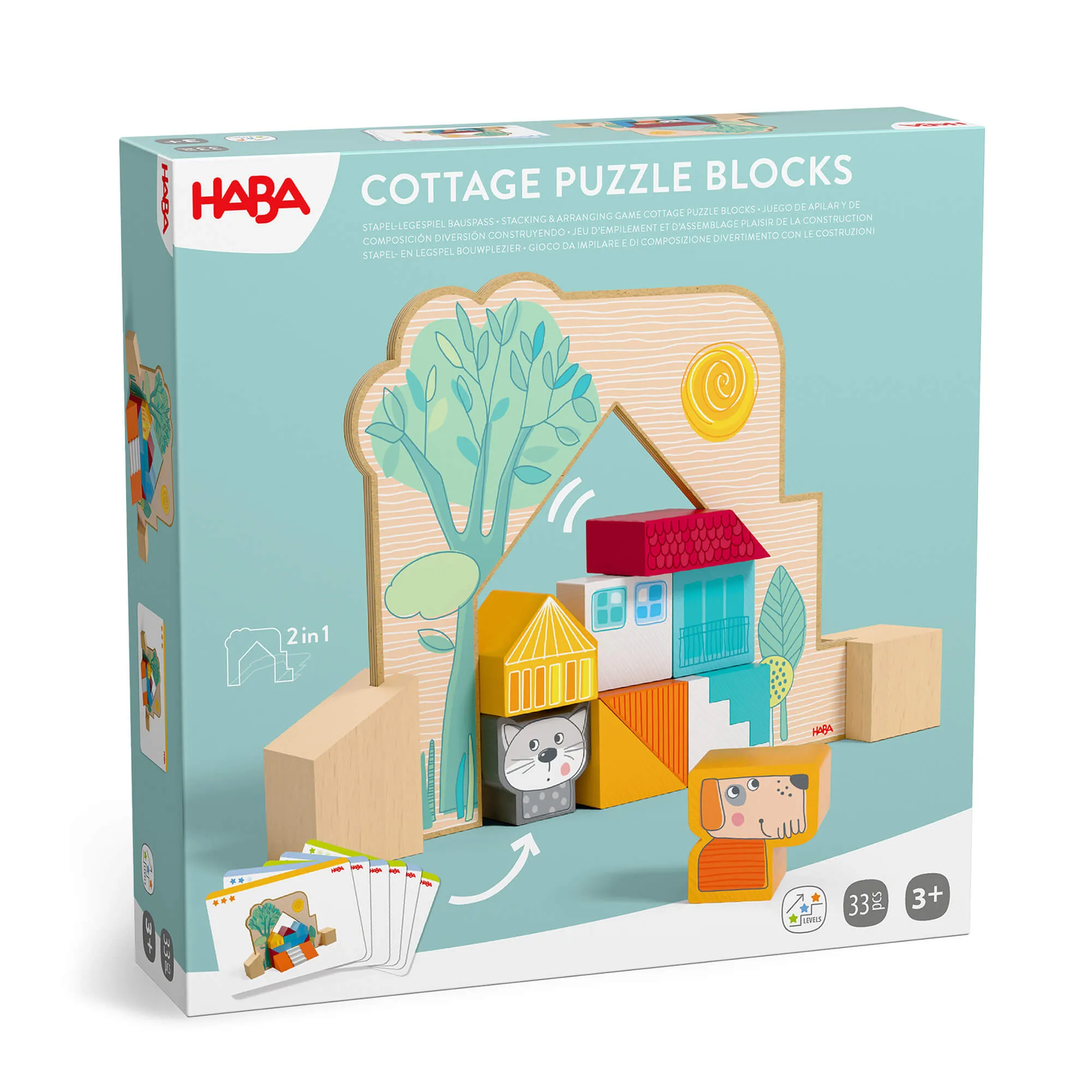 Cottage Puzzle Blocks: Stapeln und Sortieren