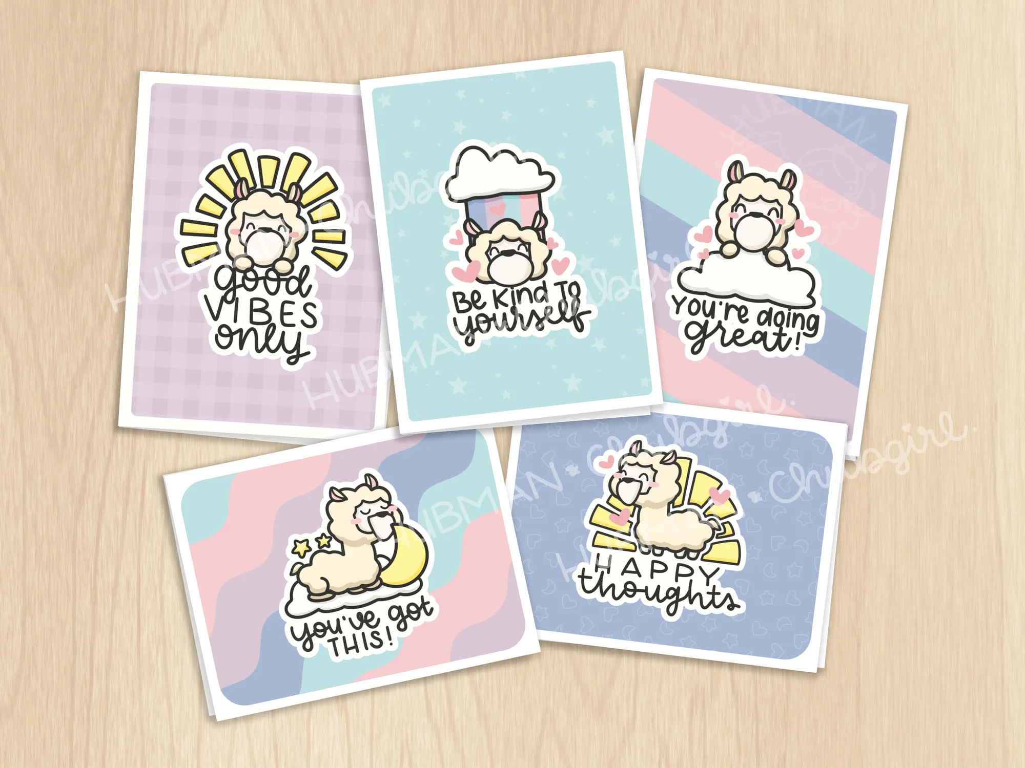 Bright & Positive Greeting Card Collection (Set of 5)