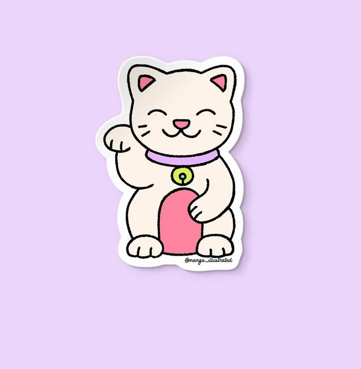 Lucky cat sticker