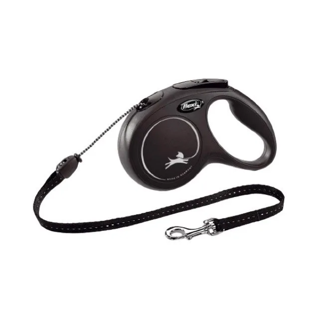 Flexi Classic Retractable Lead Medium Cord 5m Black