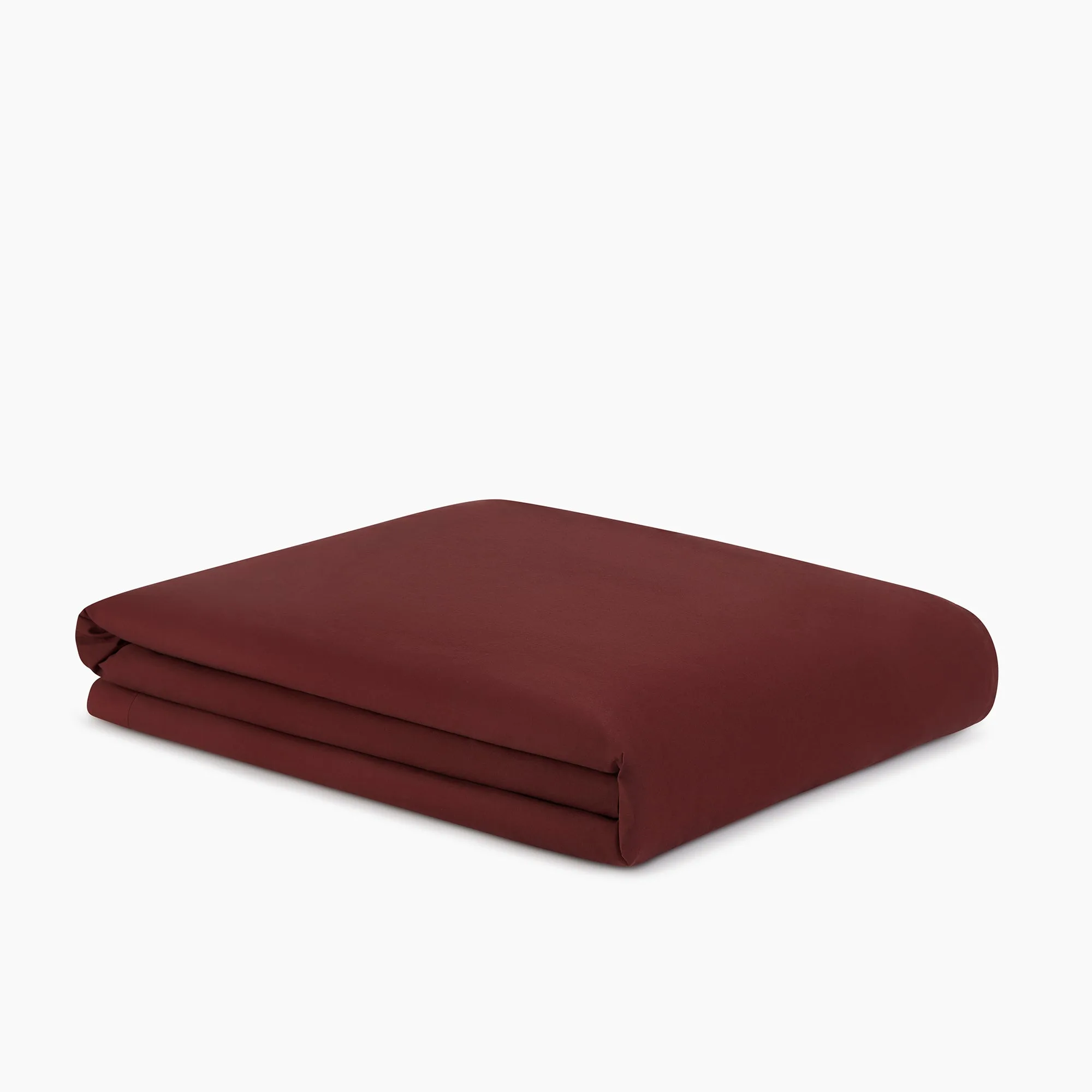 Organic Washed Cotton Flat Sheet - Brick