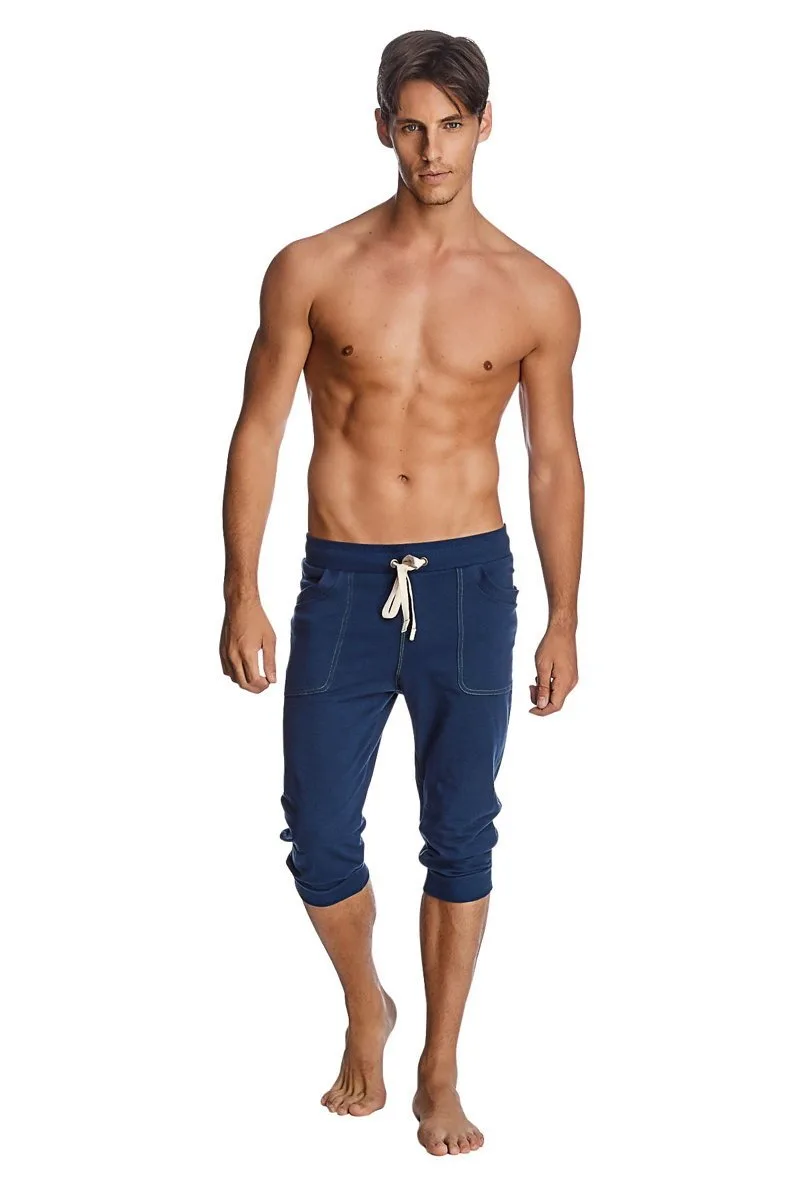 Pantaloni yoga con polsini (Blu Reale) di 4-rth