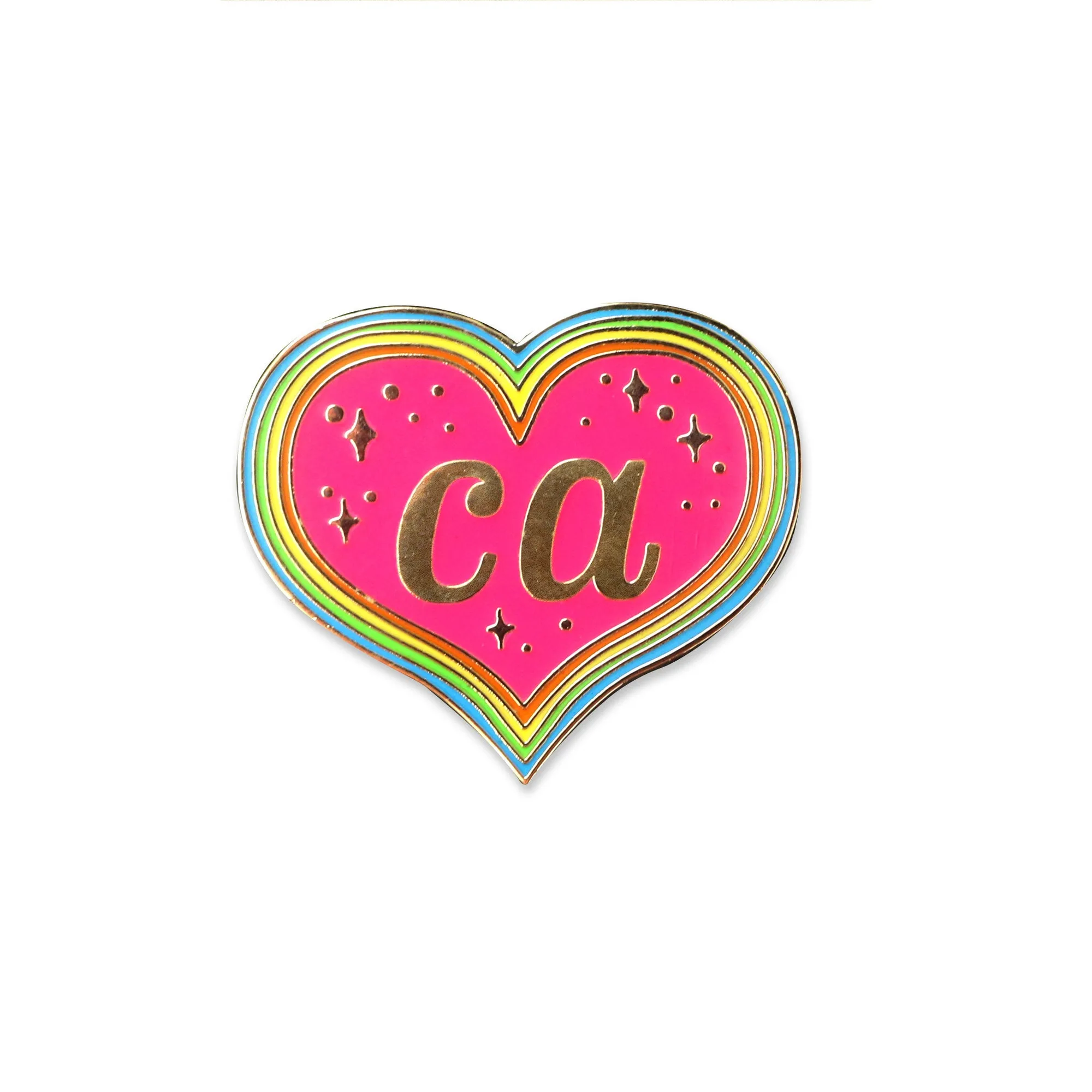 Come indossare una spilla a cuore California su una giacca