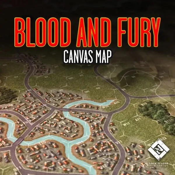 World At War 85: Blood and Fury Premium Canvas Map