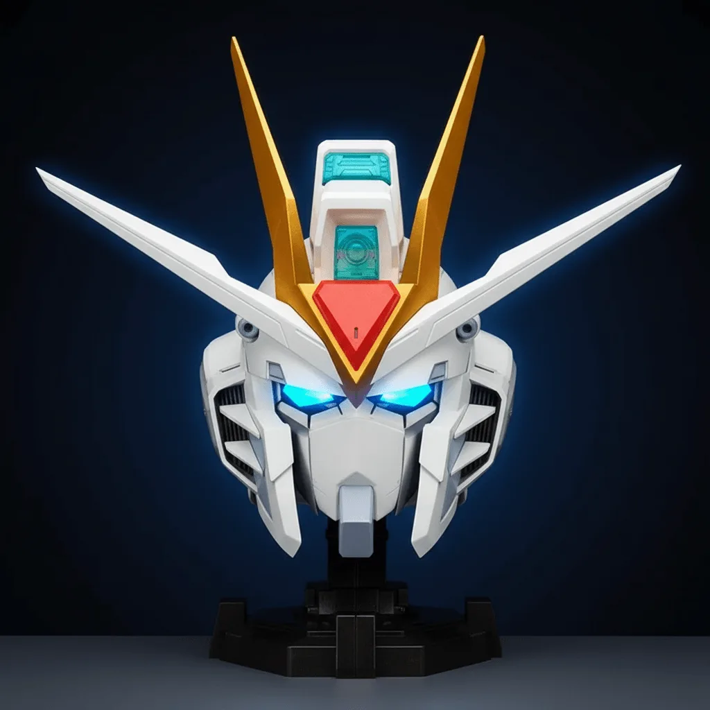 Busto de cabeza Rising Freedom Gundam a tamaño real | Iluminación LED
