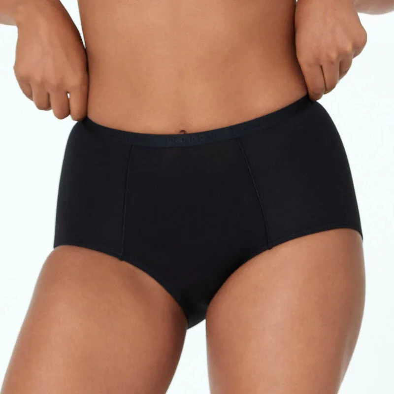 Body Cotton Full Brief - Black