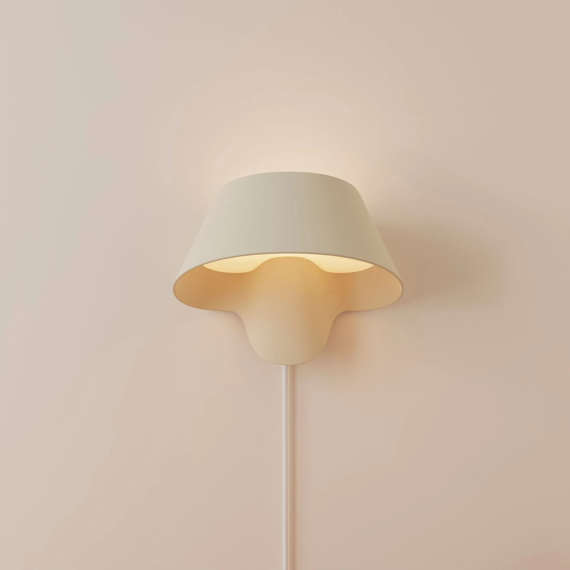 Fold Wall Light by Teixeira Design Studio in Sand, 8″ tall