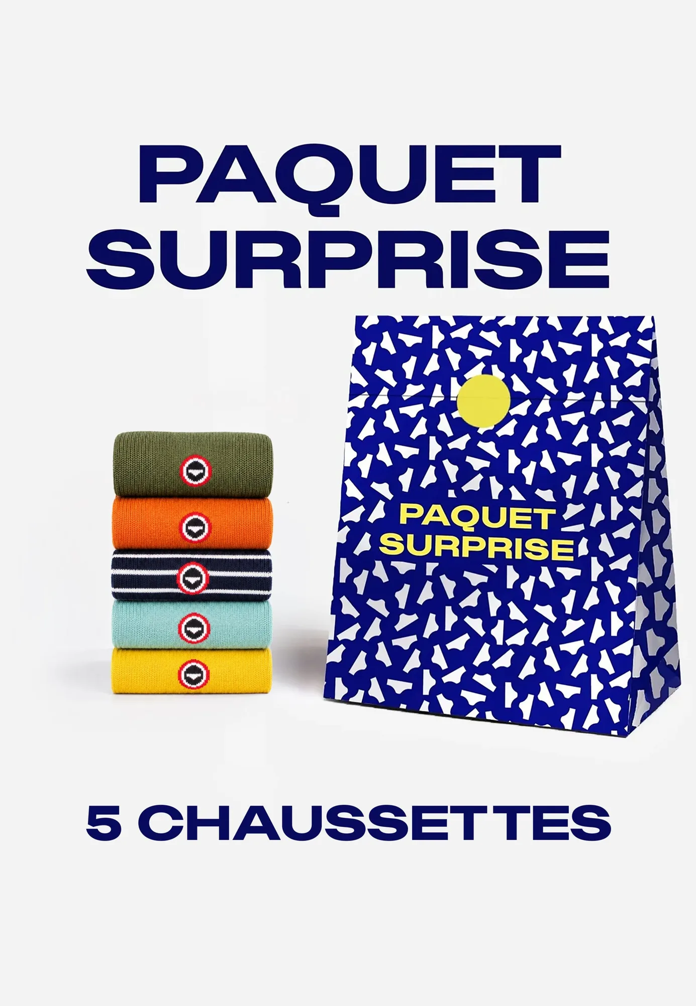 Lot de 5 paires de chaussettes surprise ! - Coloris surprise