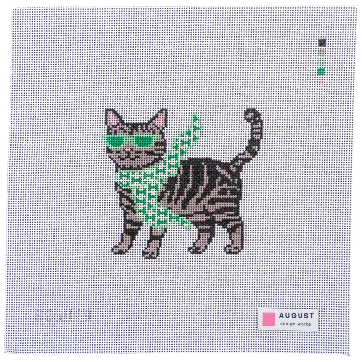 Bougie Tabby Cat - Needlepoint Canvas