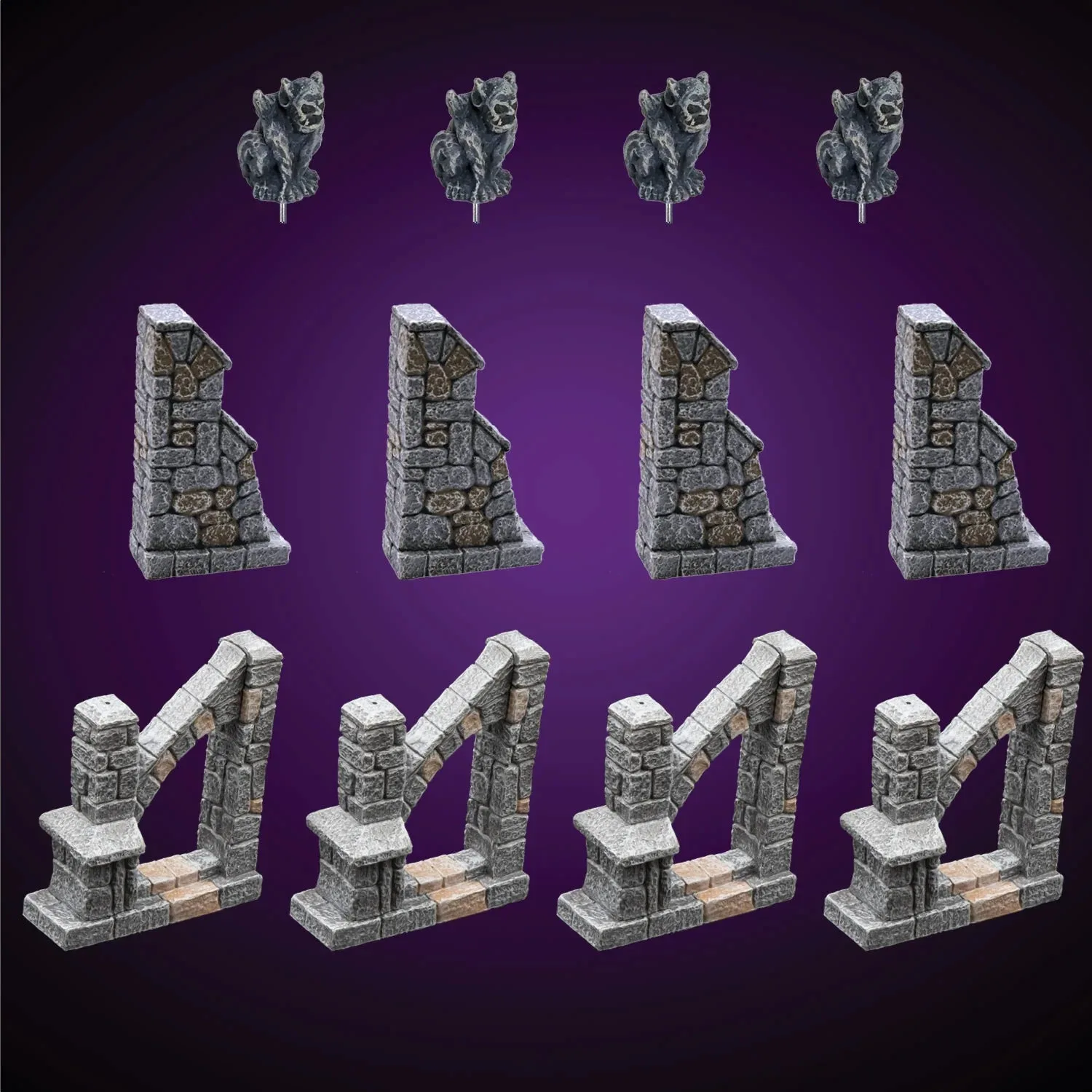 Pack de grandes contrafuertes (sin pintar)