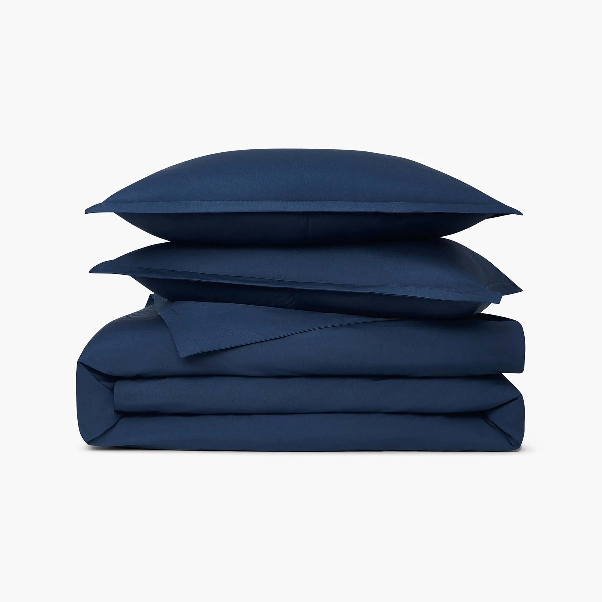 Organic Percale Duvet Set - Deep Sea