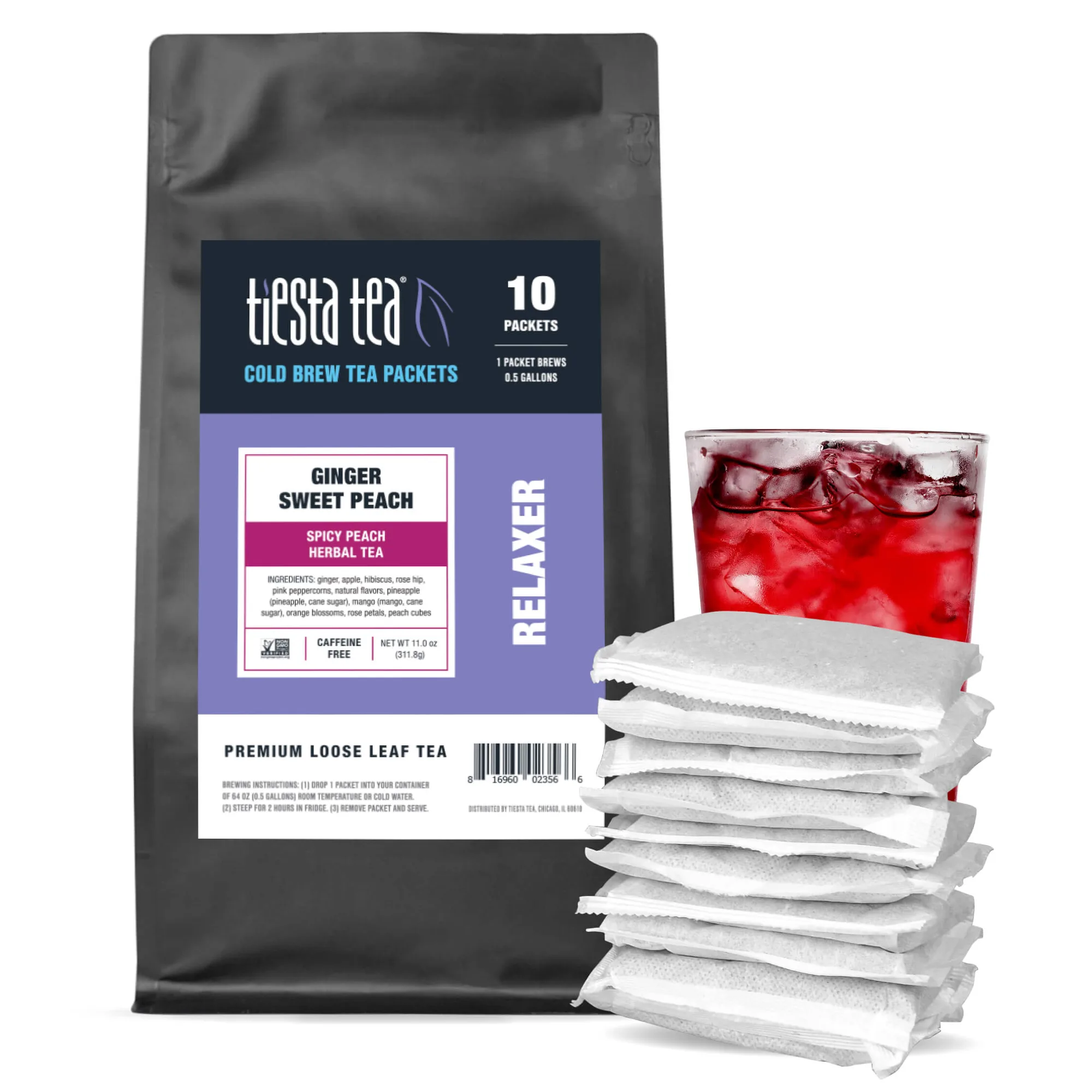 Ginger Sweet Peach Cold Brew 64oz Pitcher Packs (10pack) - Wholesale