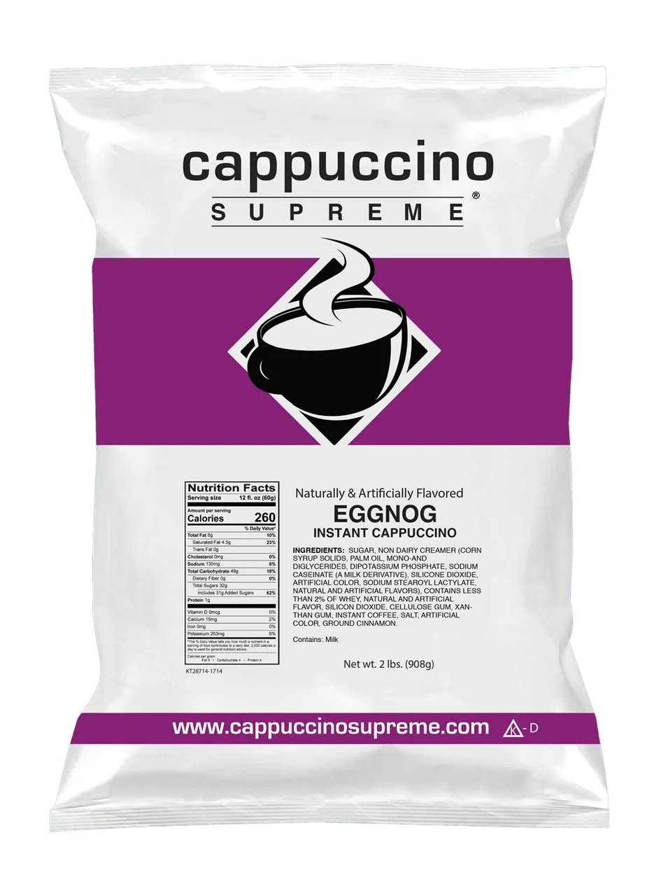 Eggnog Instant Cappuccino Mix 2 Lb. Bag