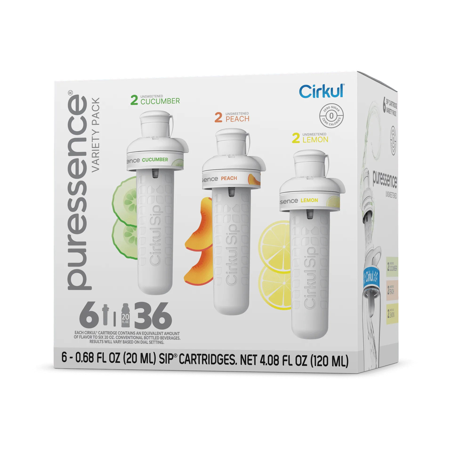 Przewodnik smaków Cirkul Unsweetened Puressence Variety Pack