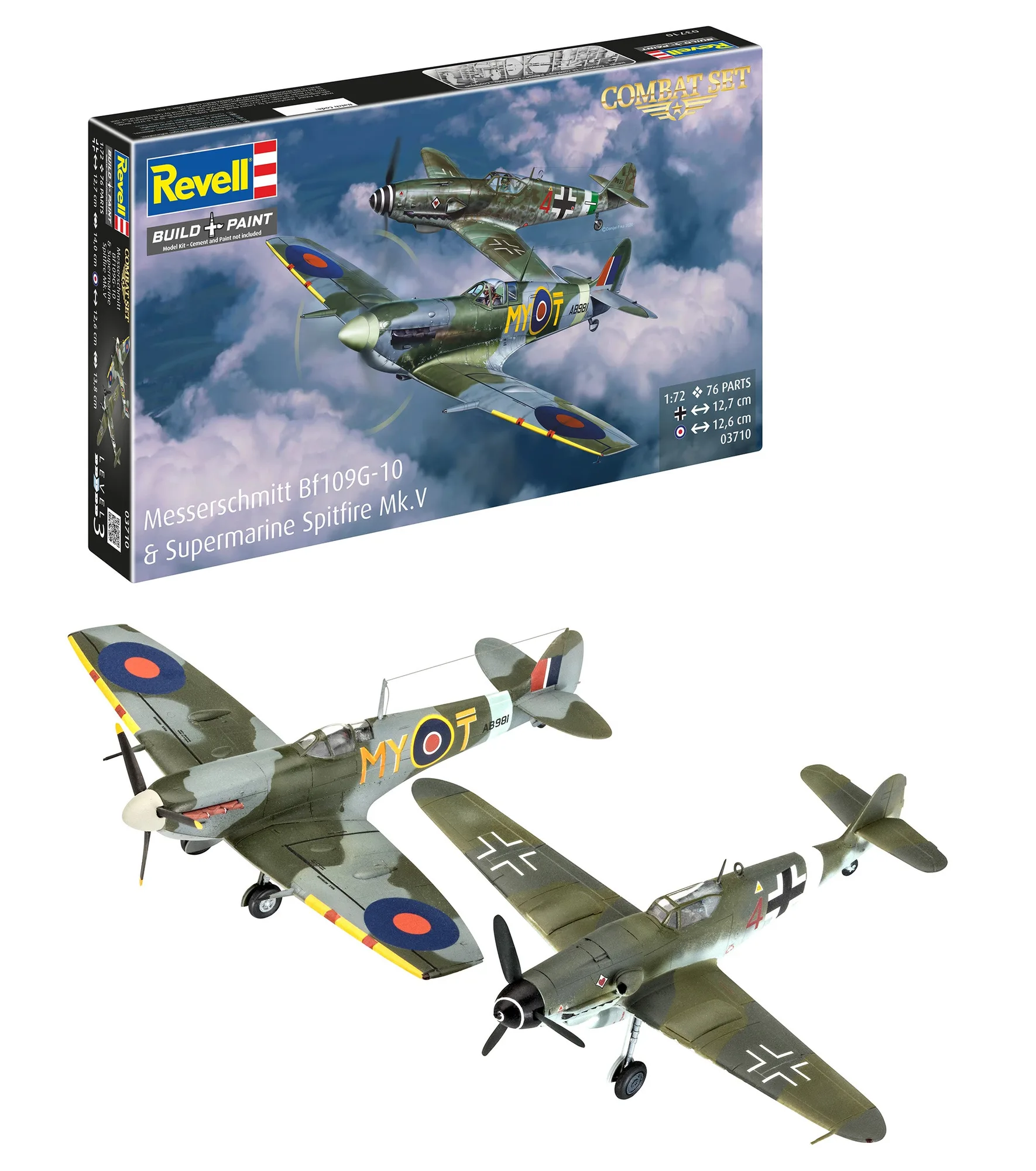 Set de combate Messerschmitt Bf109G-10 - Spitfire Mk.V