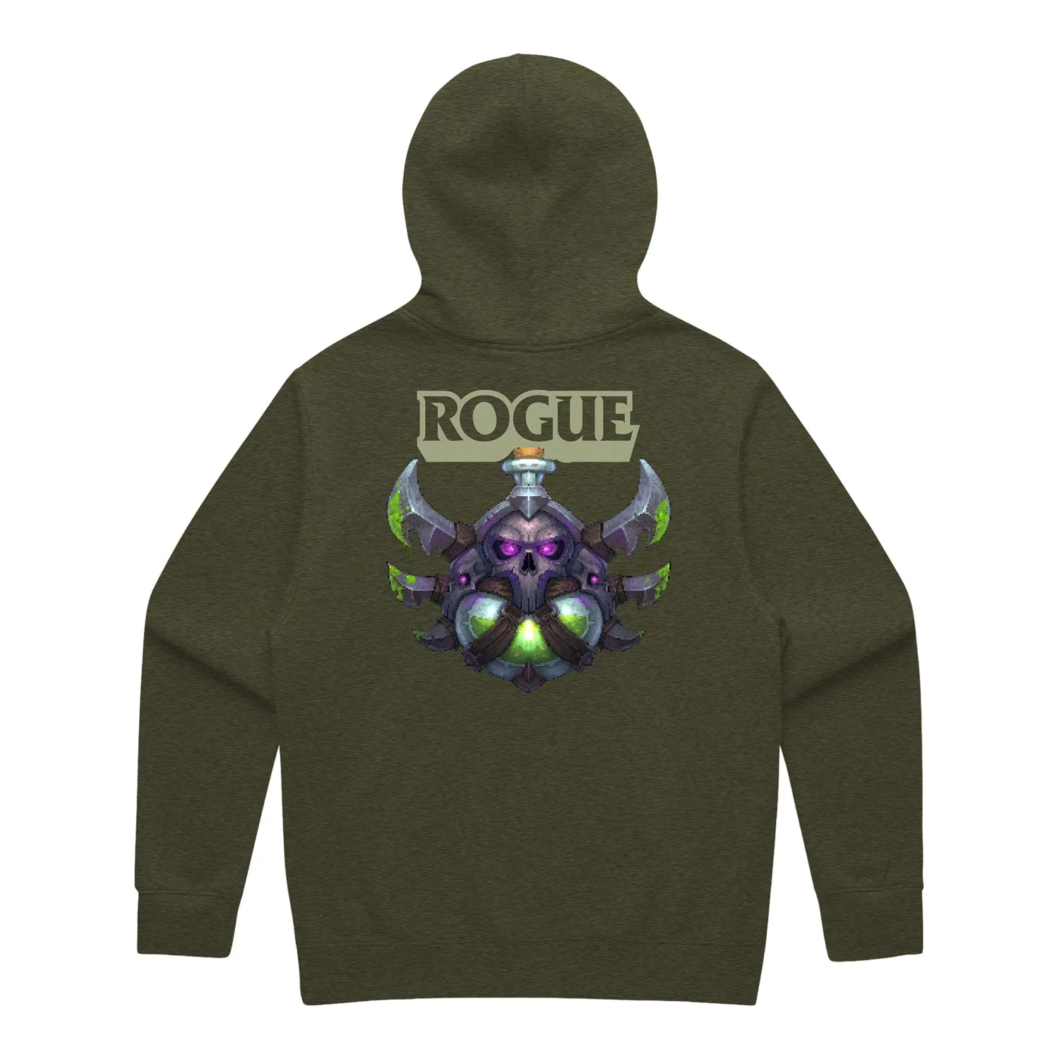 Sudadera con capucha verde con emblema de Pícaro de World of Warcraft
