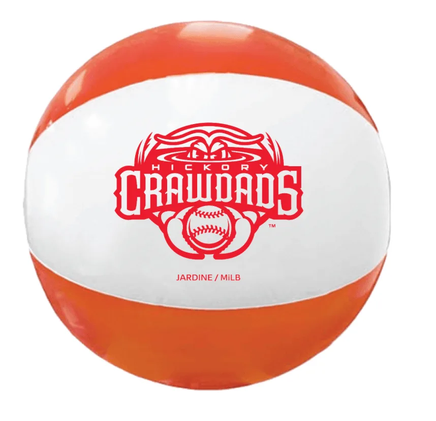 如何充氣與放氣 Hickory Crawdads 沙灘球