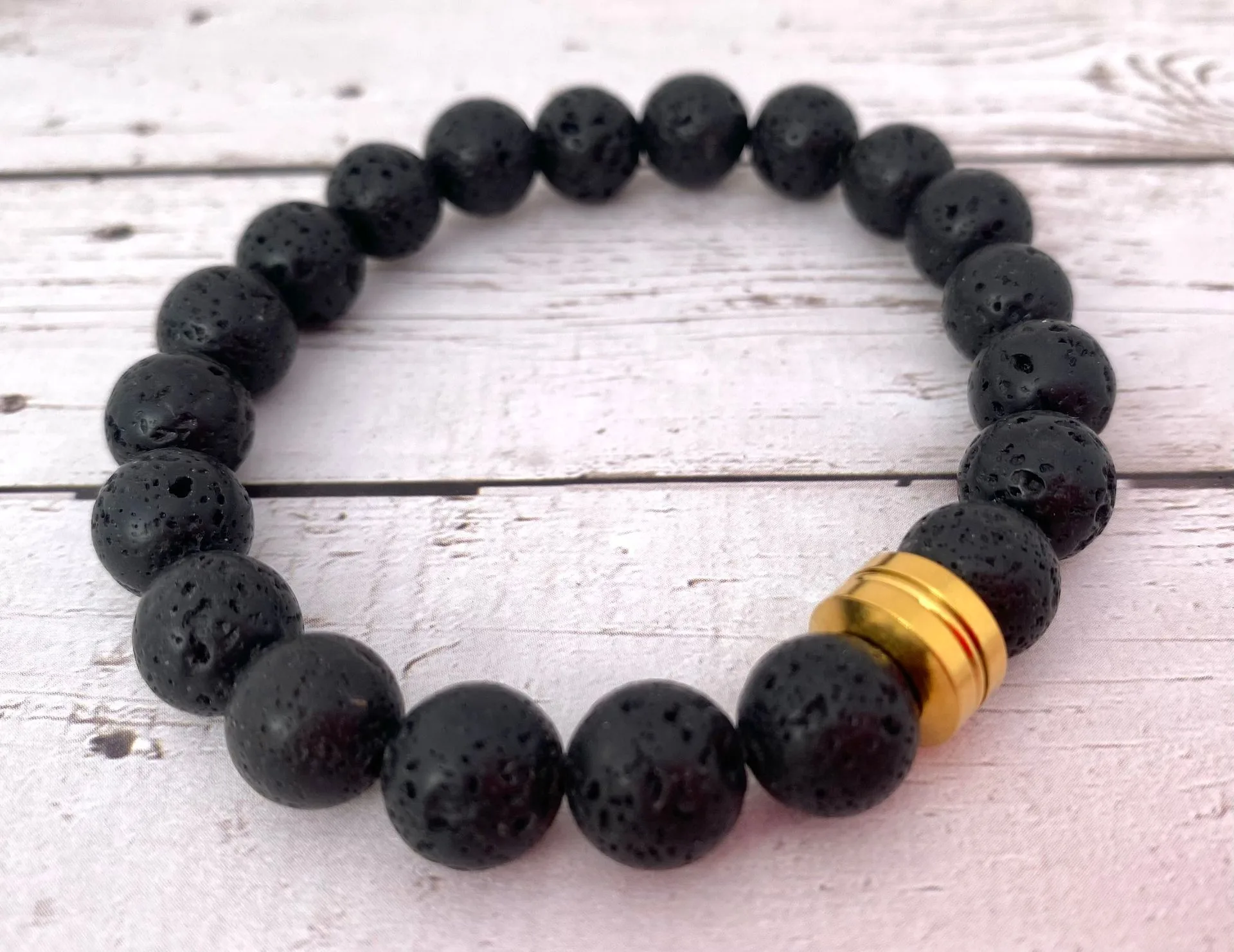 Vorteile von Herren Lava-Stein Armband für Mut und Öle
