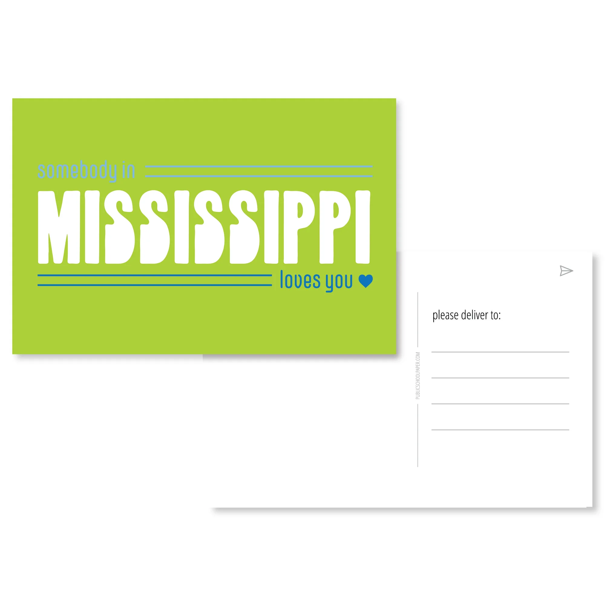 Mississippi Liebt Dich Postkartenset