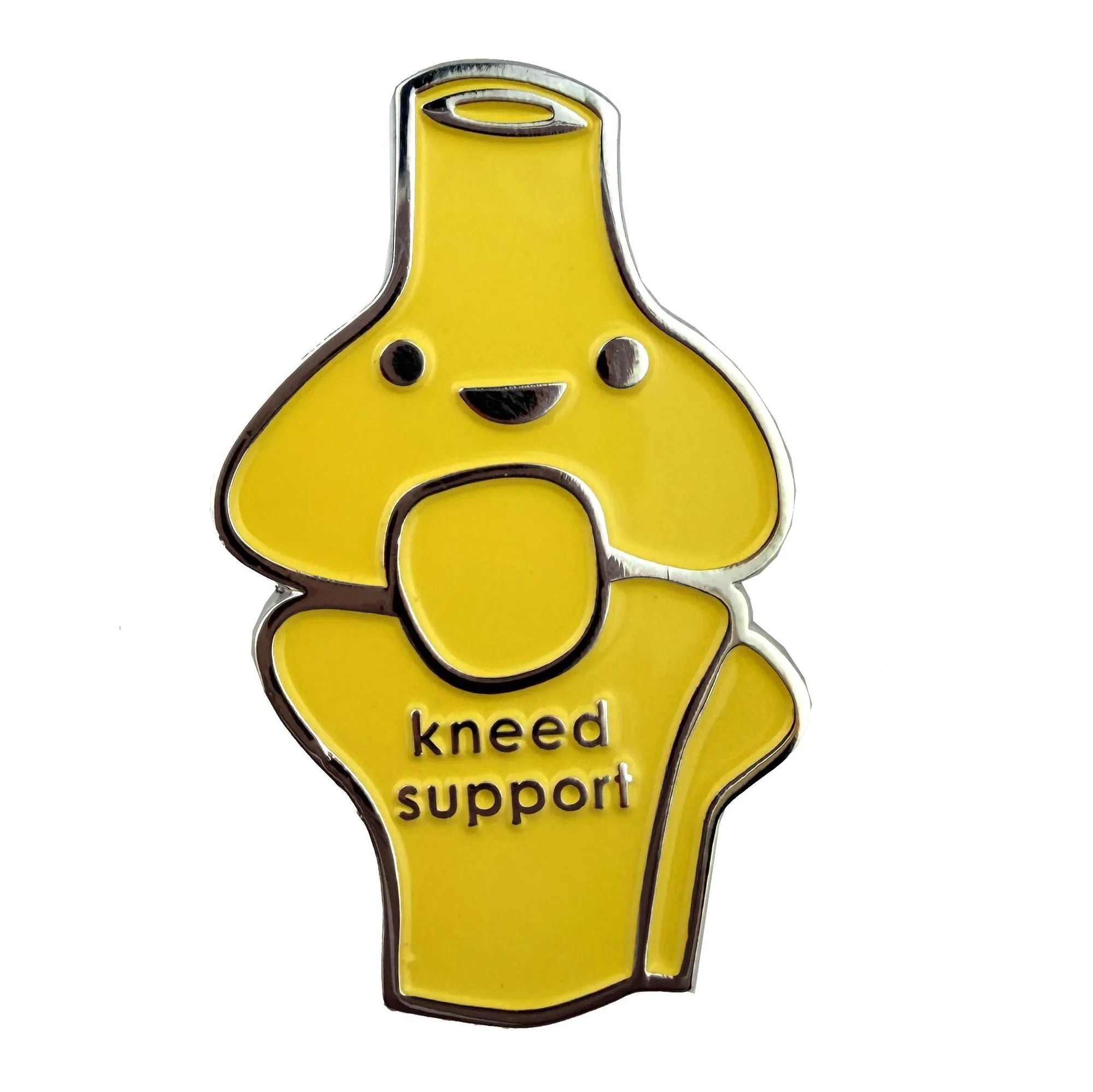 Kneed Support Enamel Lapel Pin - Knee Replacement, Surgery, ACL Tear