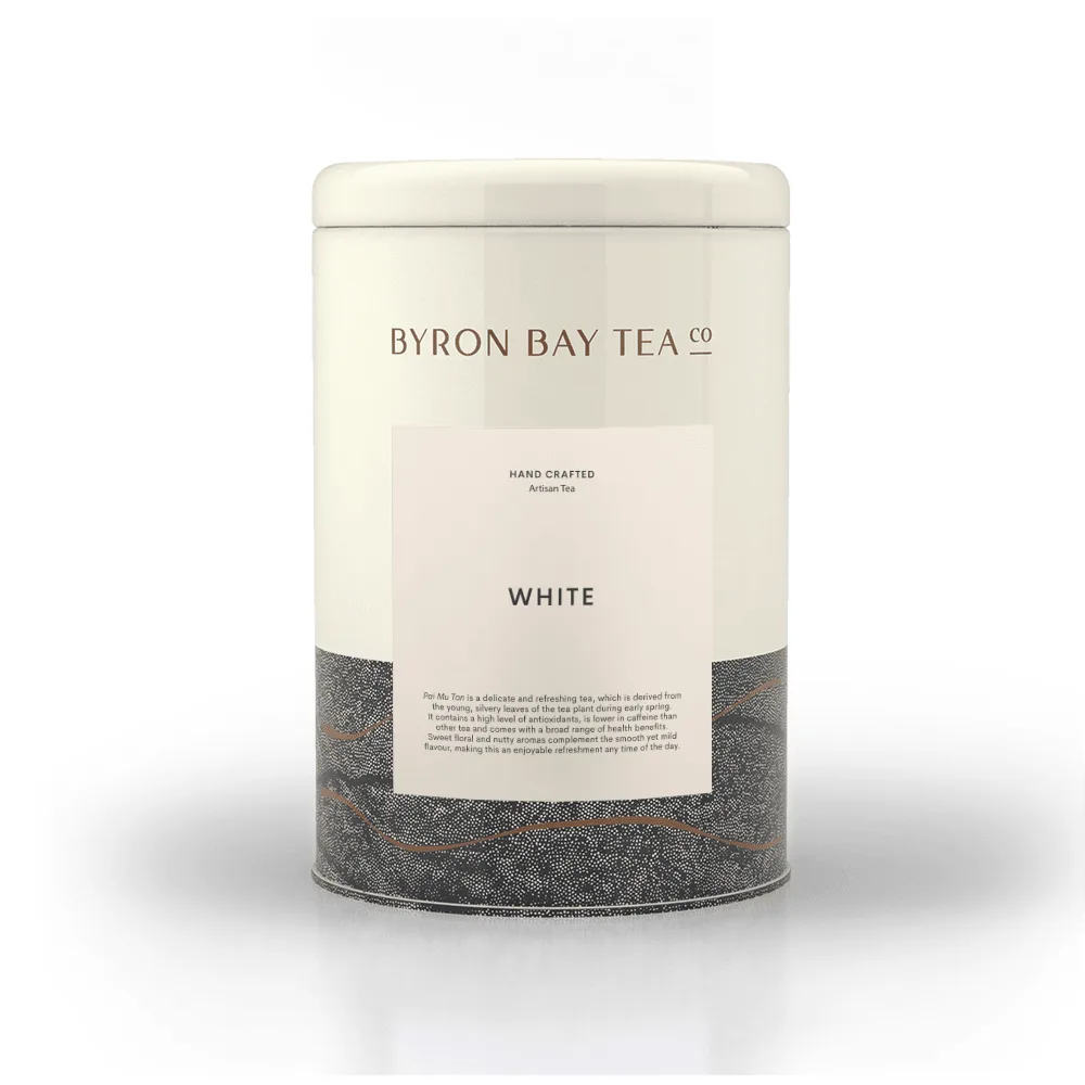 Empty Labelled Tin White