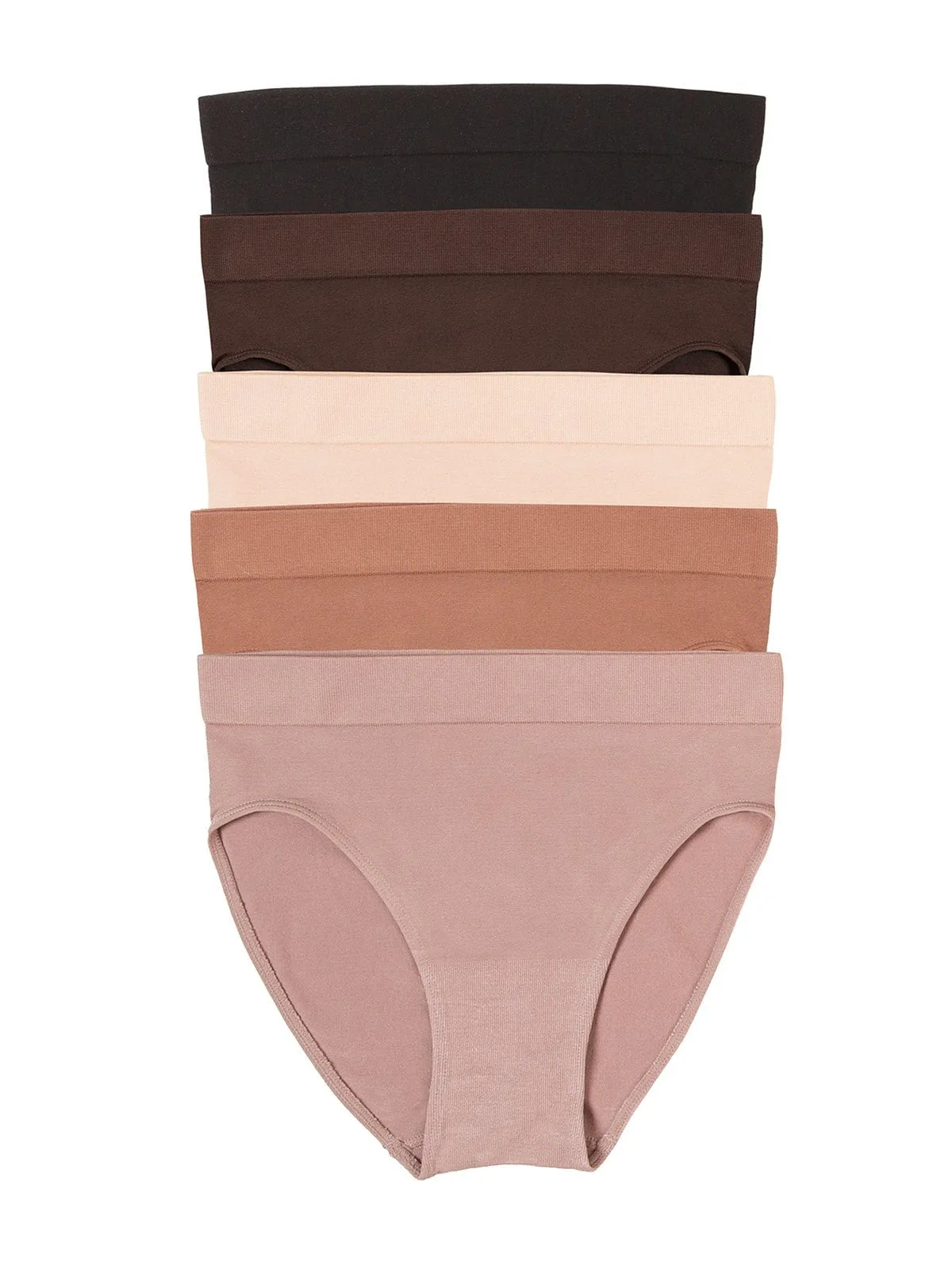 Body Smooth Braguita de tiro alto sin costuras 5-Pack